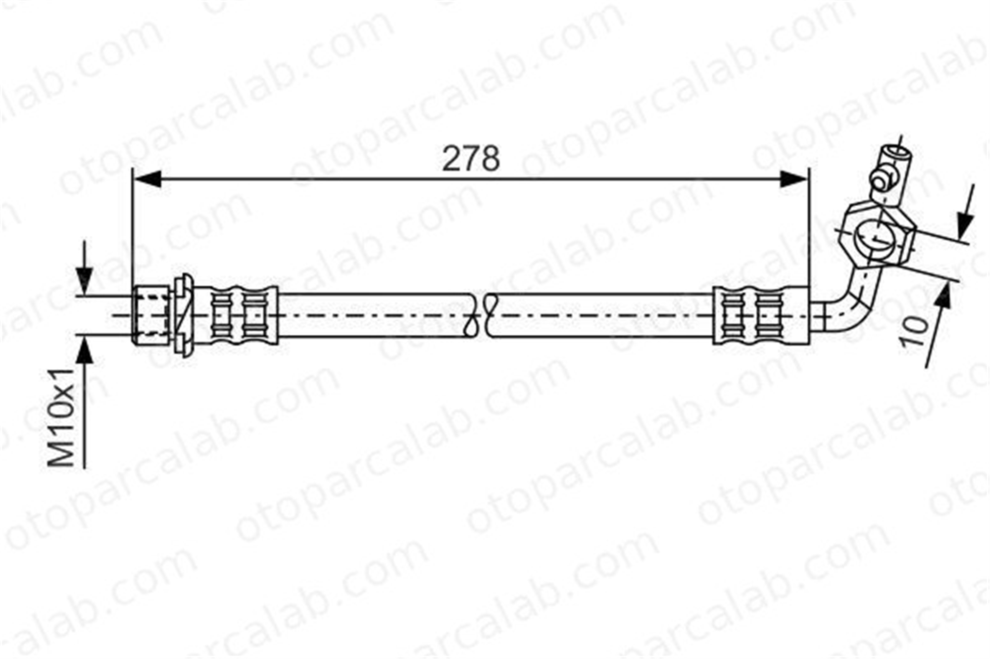 BOSCH 1 987 476 113 Fren Hortumu Arka Sol TOYOTA RAV 4 II RAV 4 I Cabrio 9094702D03 9094702981