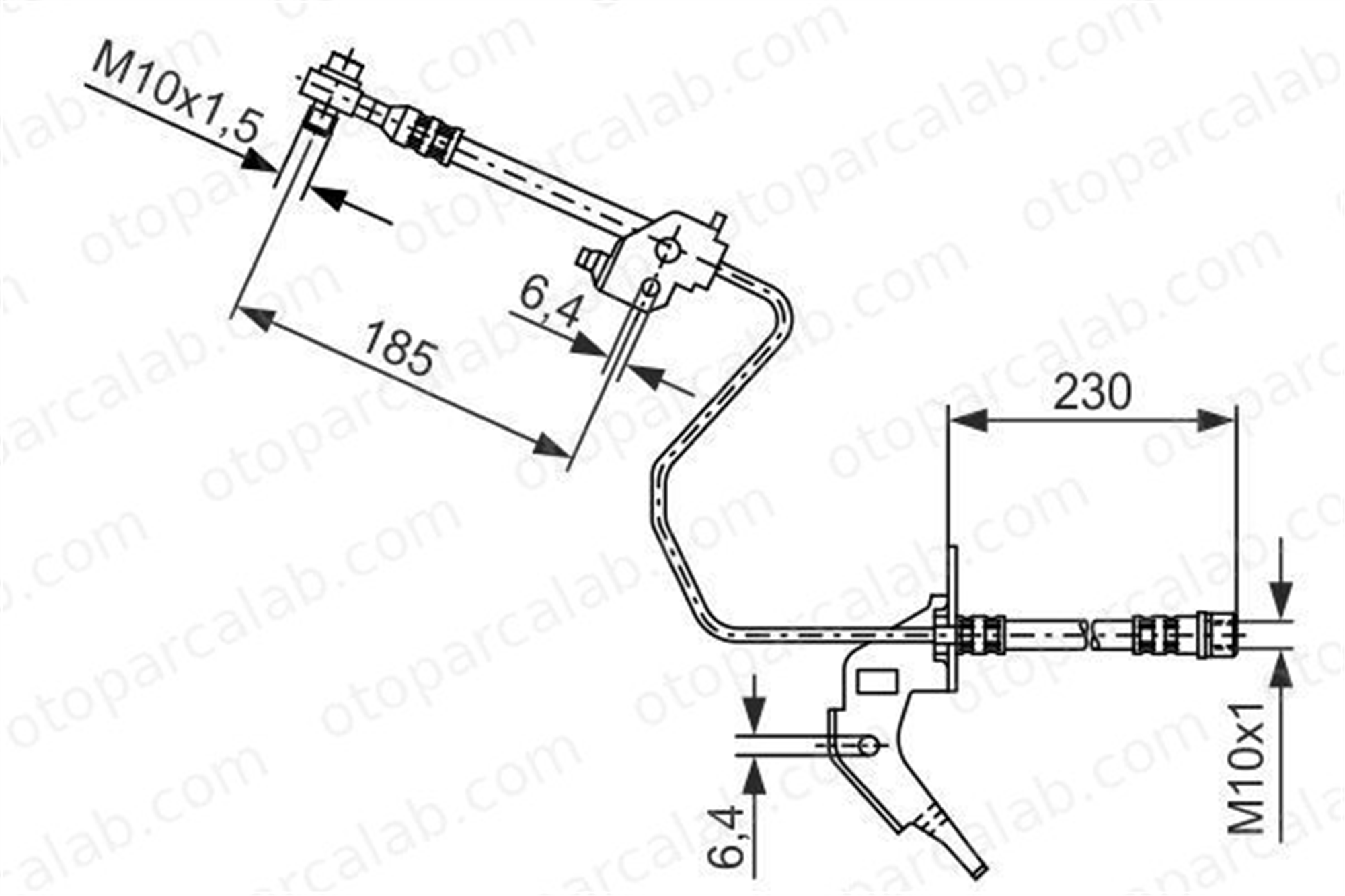 BOSCH 1 987 476 200 Fren Hortumu Arka Sağ veya Sol OPEL ASTRA G Station wagon ASTRA H Station wagon 13116137 90498330