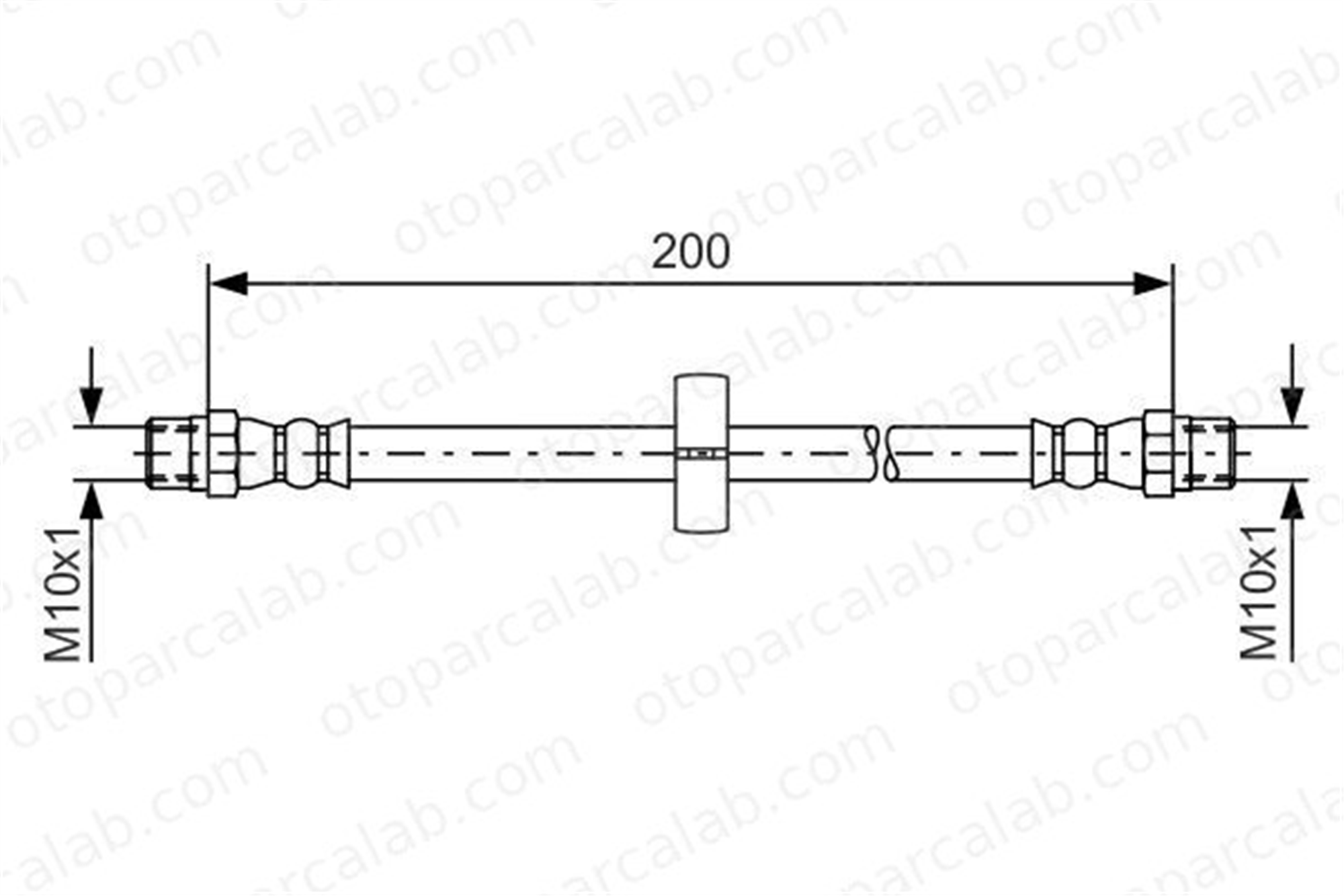 BOSCH 1 987 476 219 Fren Hortumu Arka Sağ veya Sol AUDI 80 B2 Sedan VW PASSAT B2 1987476219 811611775