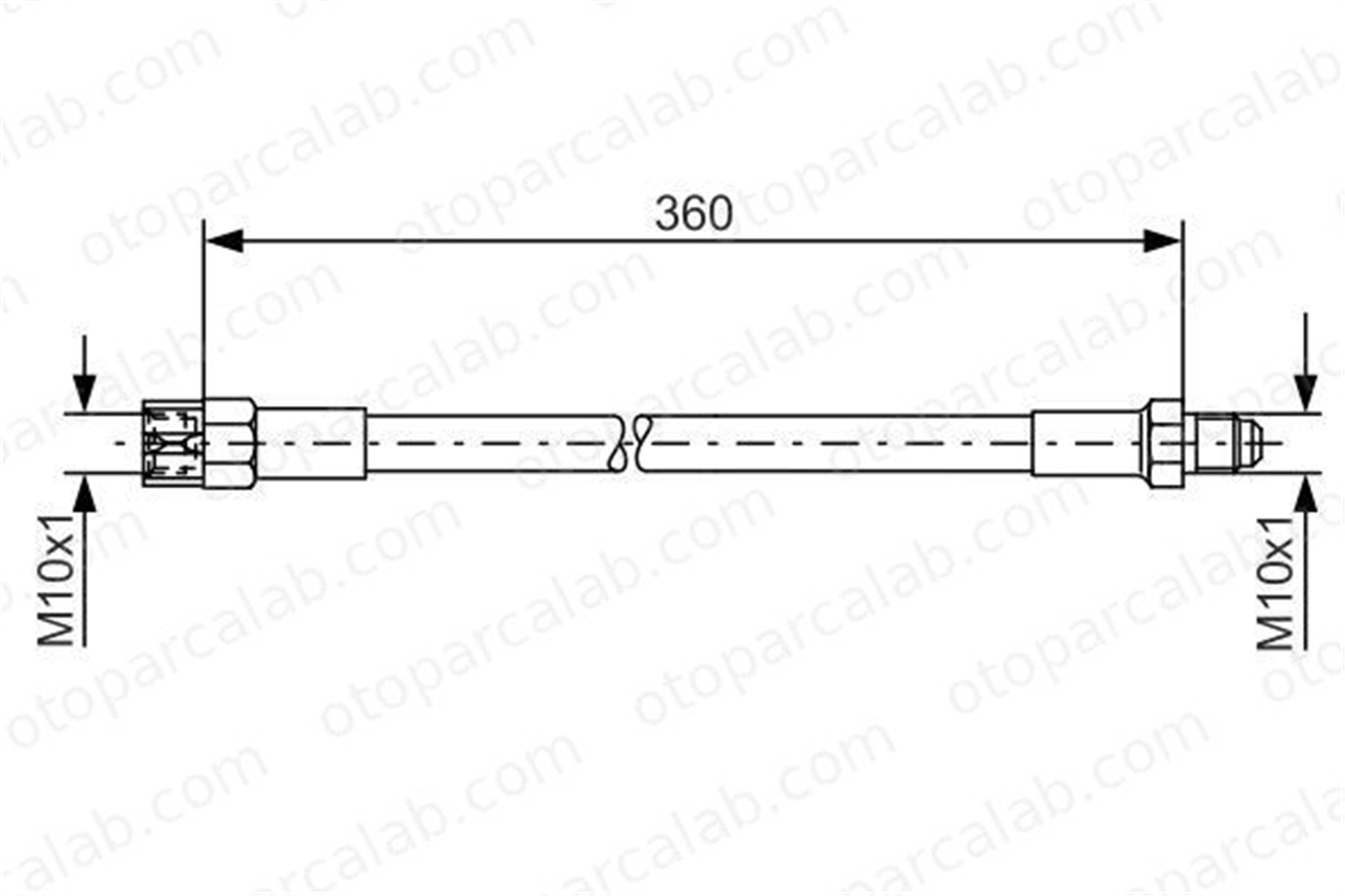BOSCH 1 987 476 235 Fren Hortumu Ön Sağ veya Sol MERCEDES-BENZ 123 Sedan G-SERISI A1234280235 281611771C