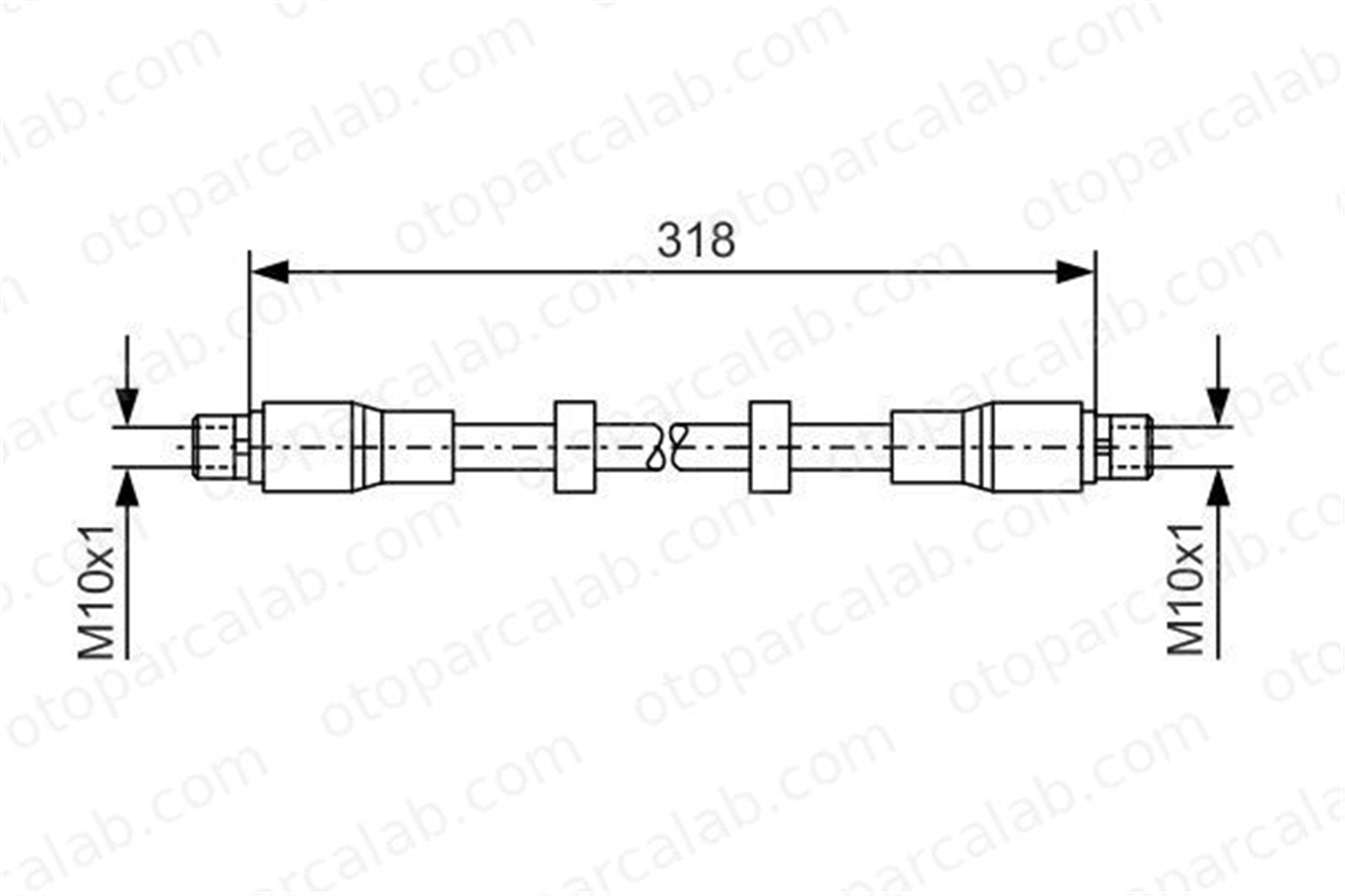 BOSCH 1 987 476 247 Fren Hortumu Ön Sağ veya Sol AUDI A6 C6 Avant A6 C6 4F0611707B 4F0611707