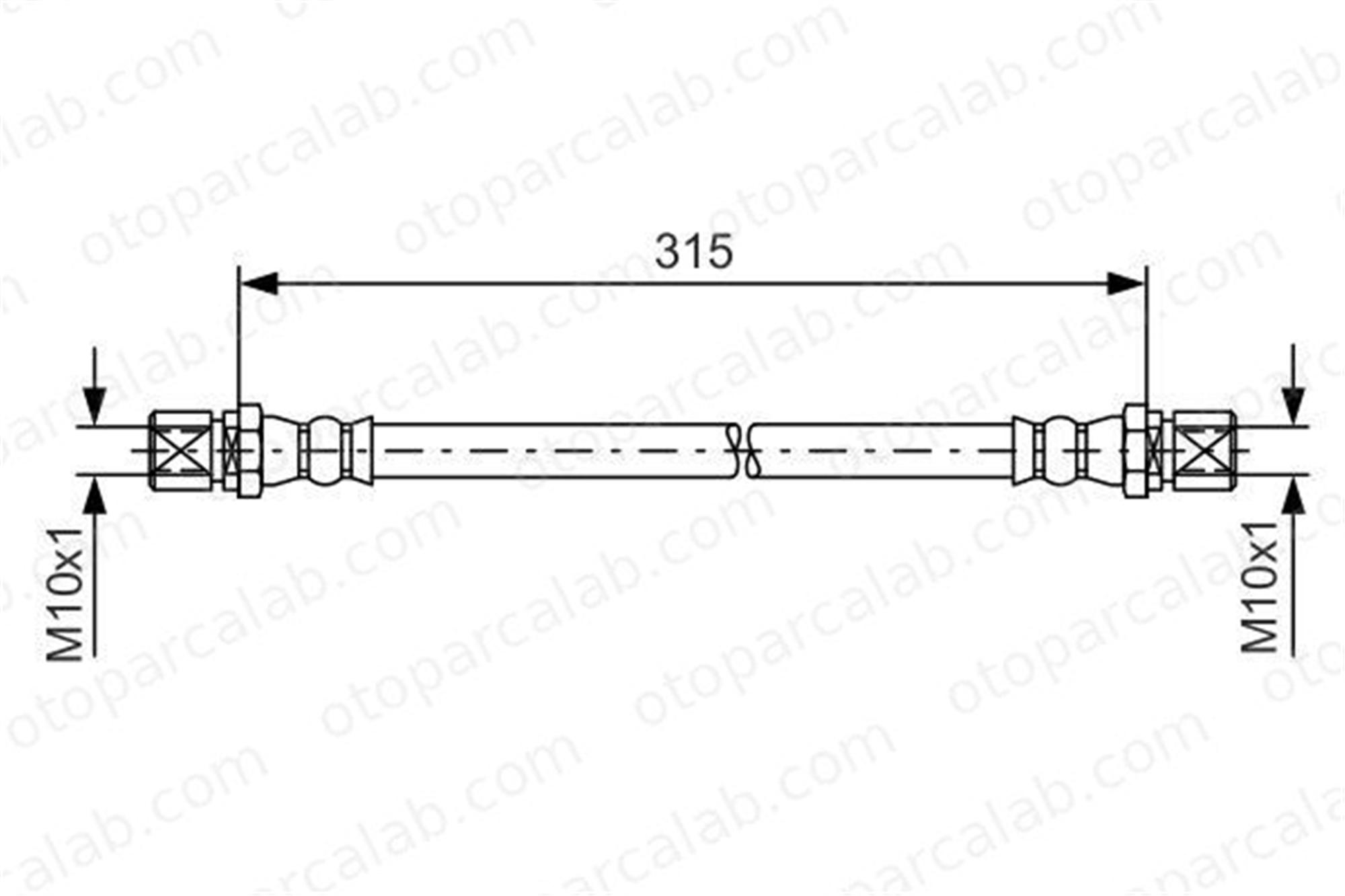 BOSCH 1 987 476 263 Fren Hortumu Arka Sağ veya Sol FORD FIESTA II FIESTA I 1987476263 1613348