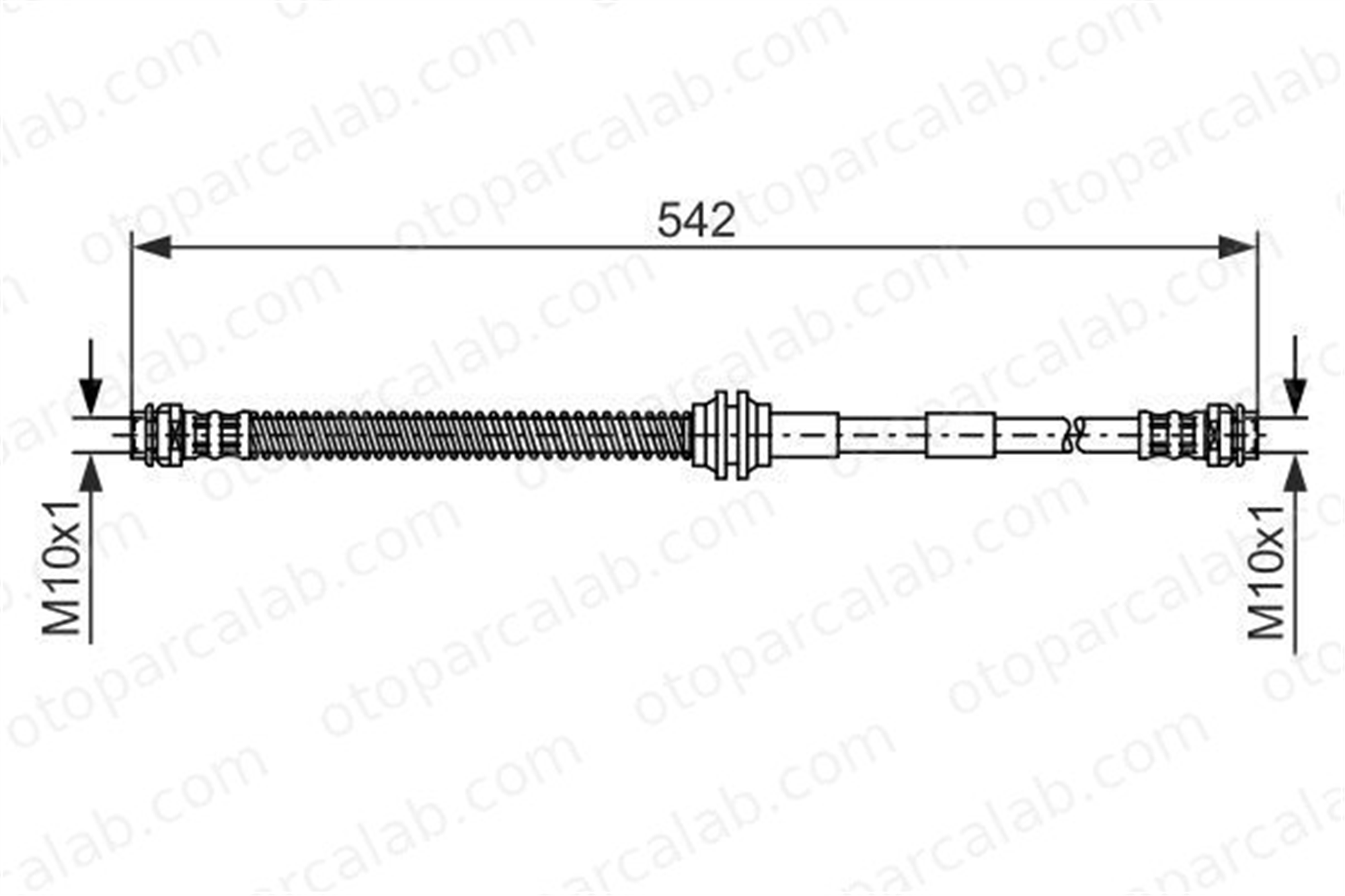 BOSCH 1 987 476 325 Fren Hortumu Ön Sağ veya Sol VW TOUAREG AUDI Q7 7L0611701A 7L0611701C