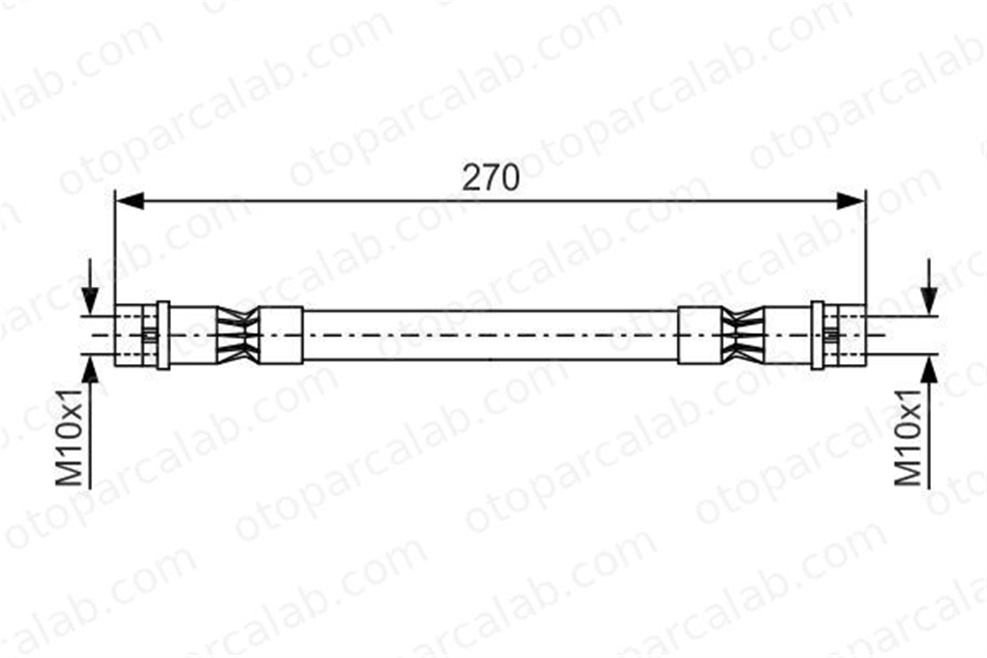 BOSCH 1 987 476 404 Fren Hortumu Ön Sağ veya Sol AUDI A6 C4 Avant A6 C4 4A0611707