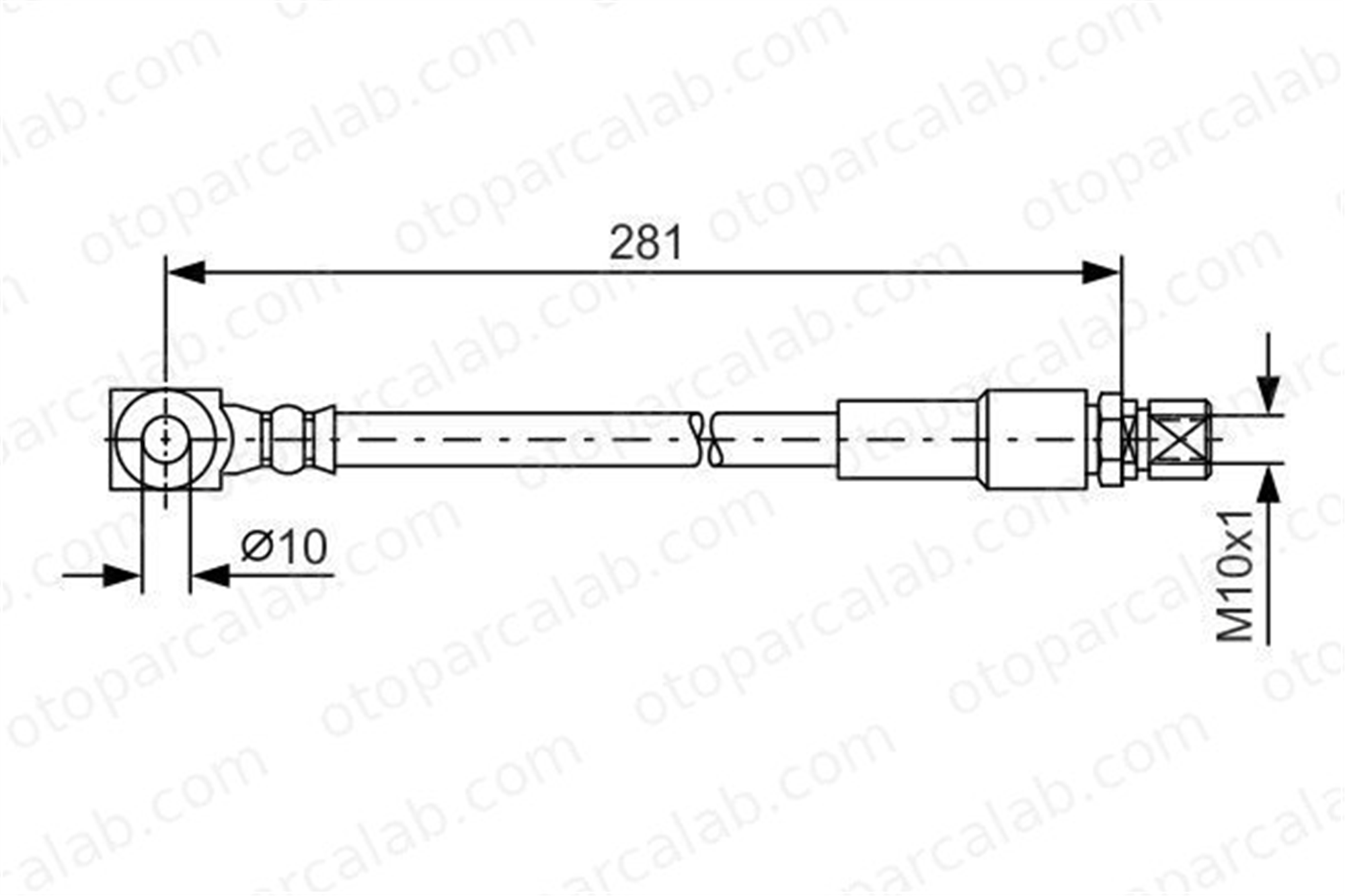 BOSCH 1 987 476 405 Fren Hortumu Ön Sağ veya Sol OPEL CORSA A Hatchback CORSA A TR 1987476405 90008235