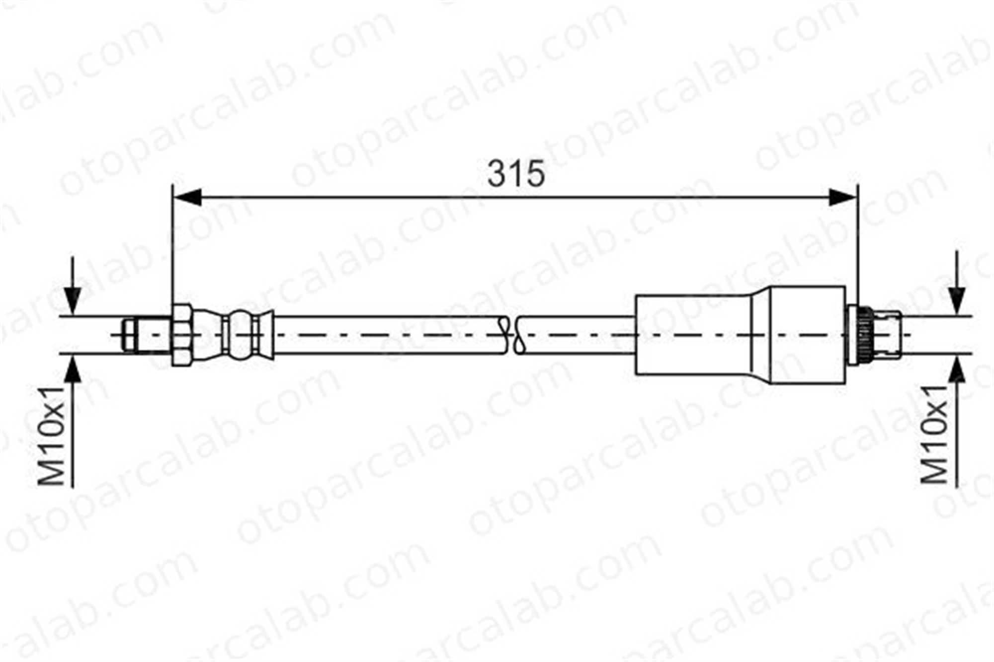 BOSCH 1 987 476 432 Fren Hortumu Arka Sağ veya Sol RENAULT TRAFIC Panelvan/Van 21 Sedan 1987476432 4405655
