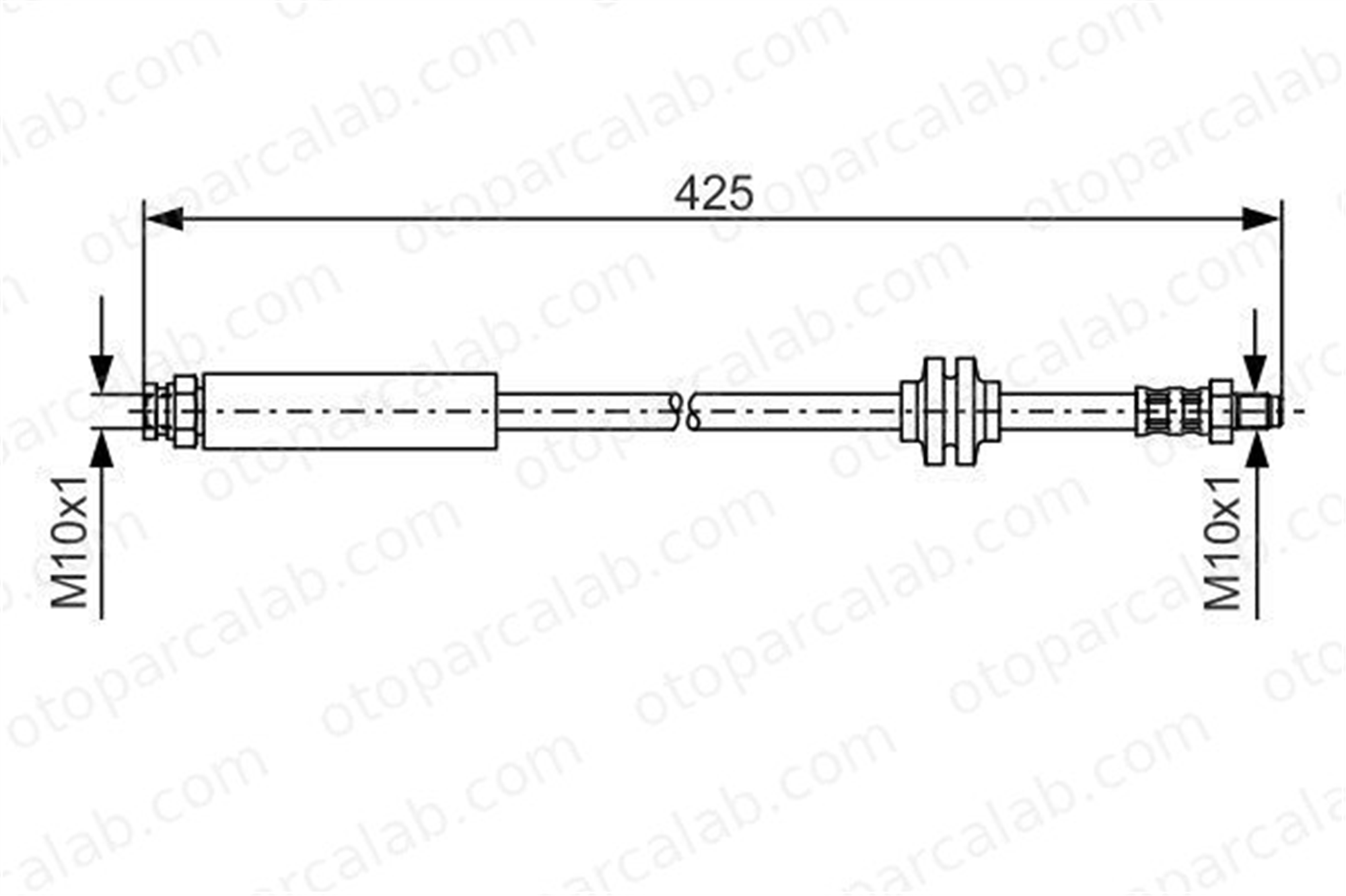 BOSCH 1 987 476 451 Fren Hortumu Ön Sağ veya Sol ALFA ROMEO MITO OPEL CORSA D 51835425 51882545
