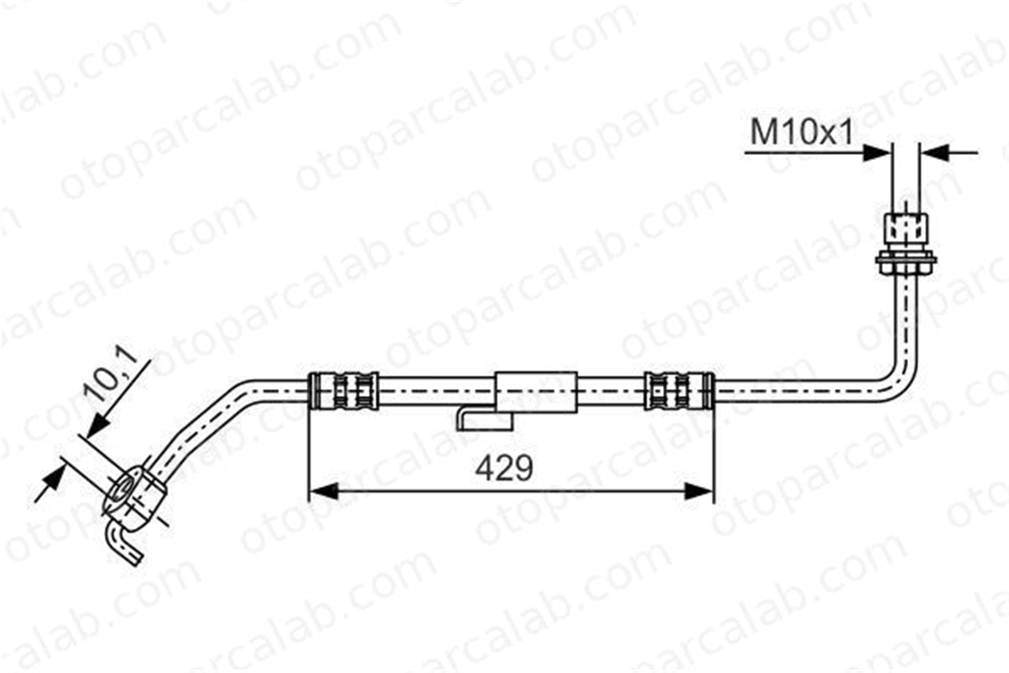 BOSCH 1 987 476 511 Fren Hortumu Ön Sağ veya Sol FORD TRANSIT Minibüs/Otobüs TRANSIT Panelvan/Van 1987476511 6149180