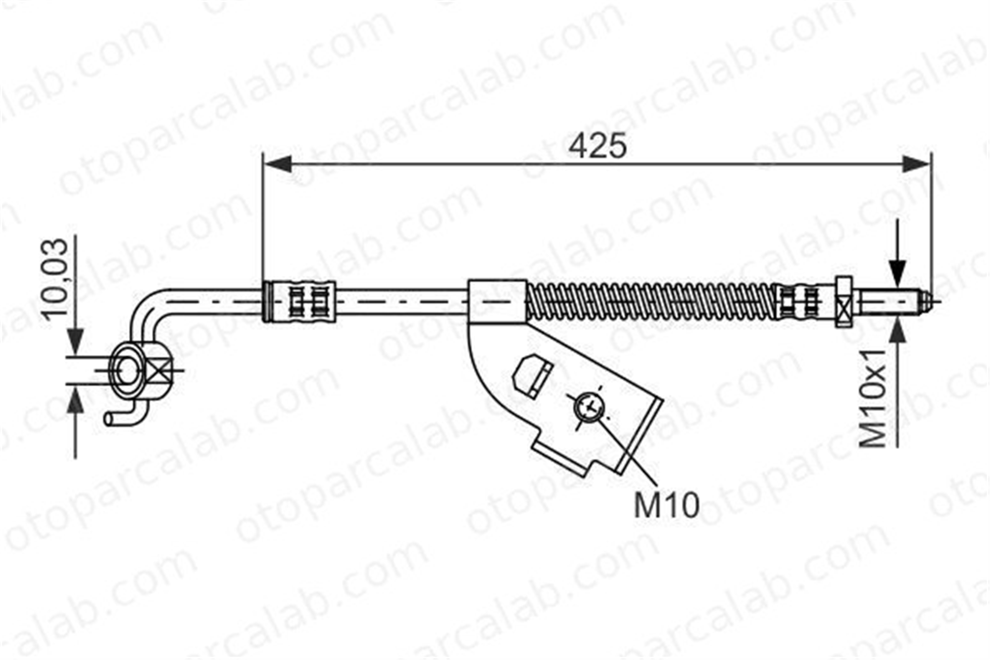 BOSCH 1 987 476 567 Fren Hortumu Ön Sağ FORD ESCORT V ESCORT V Turnier 6941704 91AB2B110BB