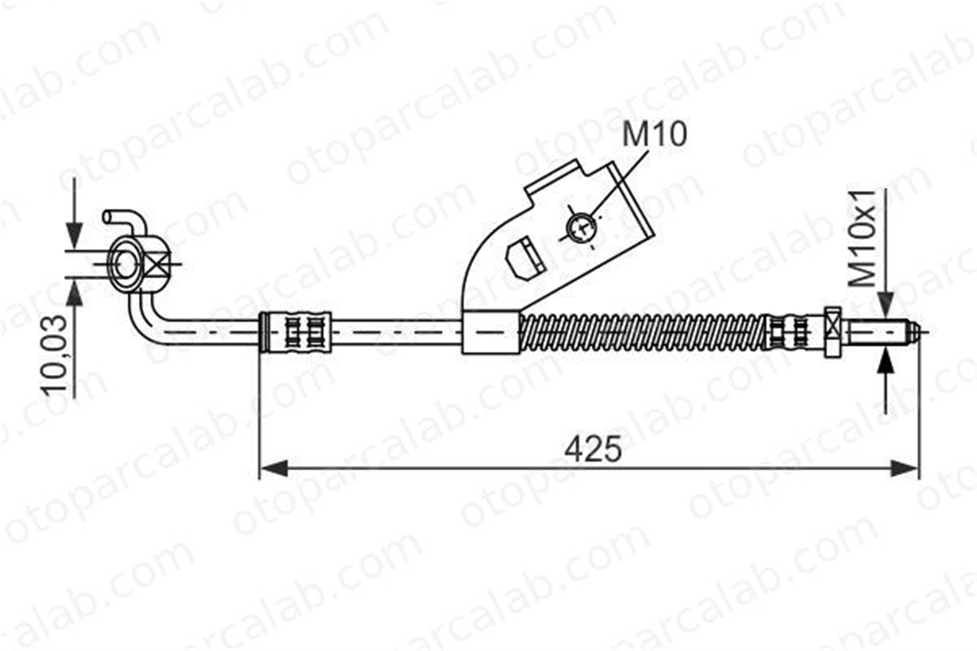 BOSCH 1 987 476 568 Fren Hortumu Ön Sağ veya Sol FORD ESCORT V ESCORT V Turnier 92AB2078AC 6510341