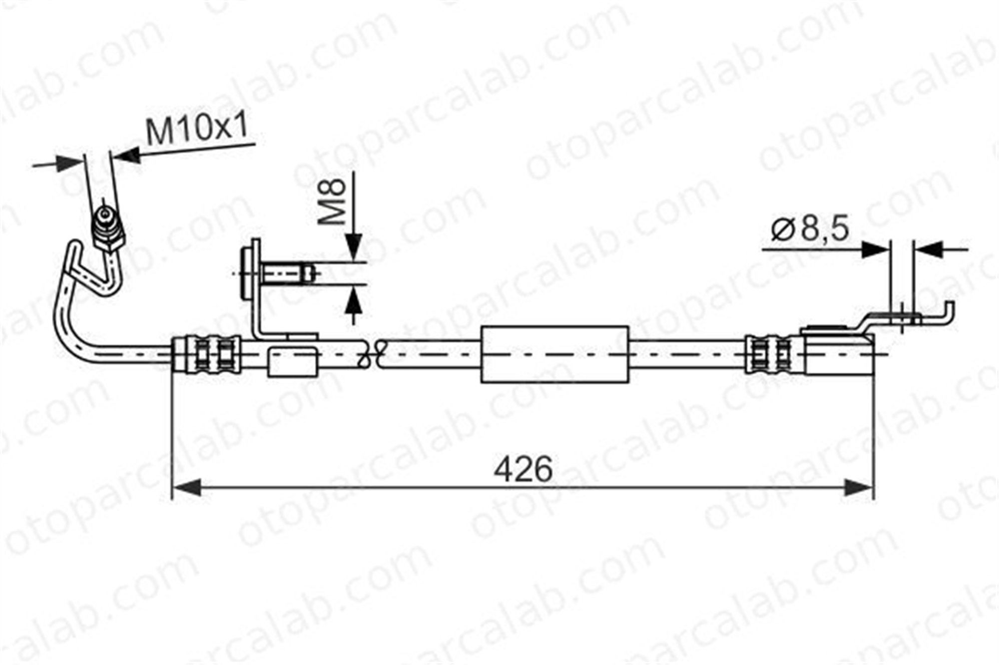 BOSCH 1 987 476 624 Fren Hortumu Arka Sağ veya Sol FORD ESCORT V Turnier 1000744 92AB2282BB