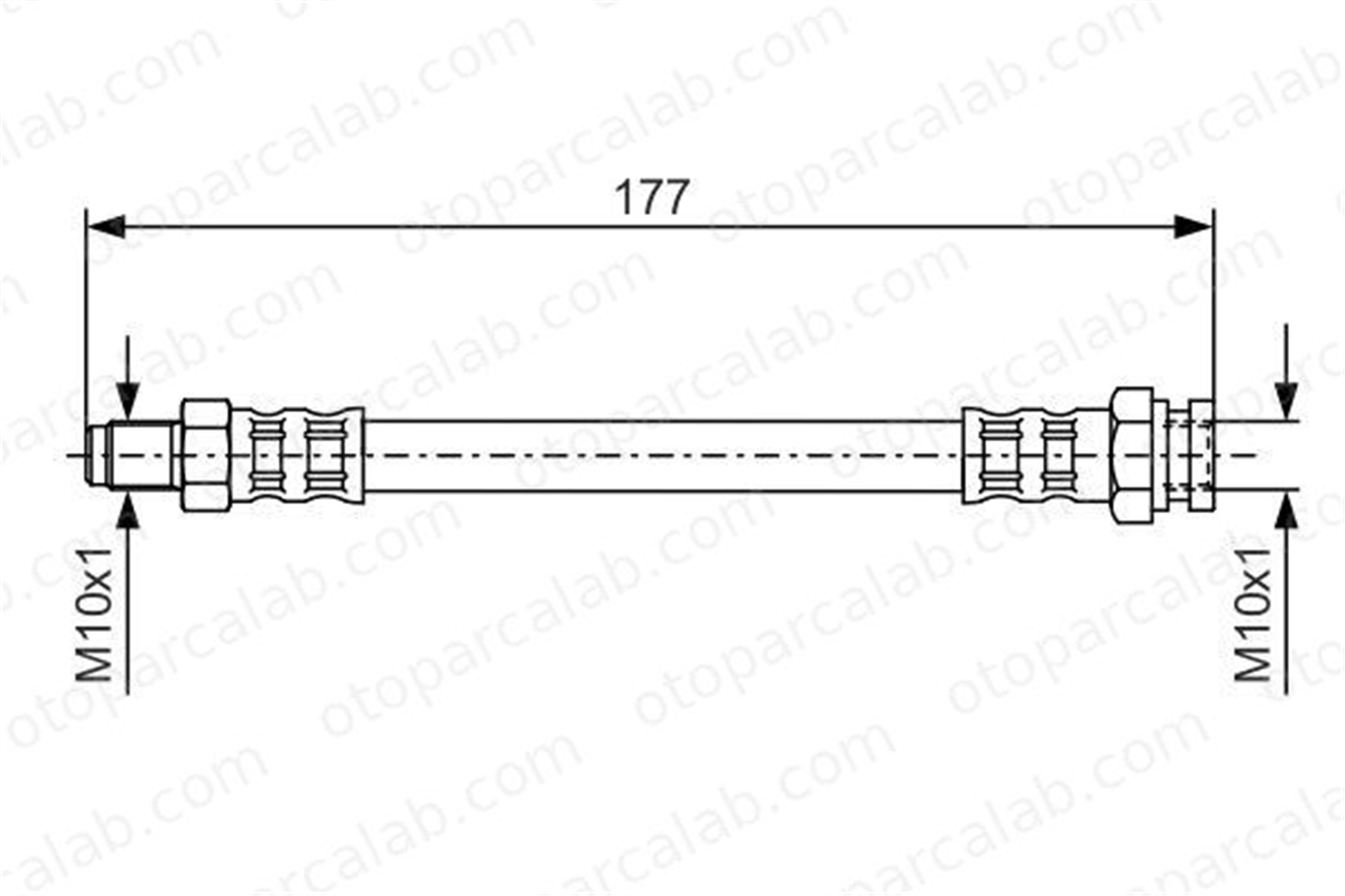 BOSCH 1 987 476 671 Fren Hortumu Arka Sağ veya Sol PEUGEOT 309 I 309 II 1987476671 T61048