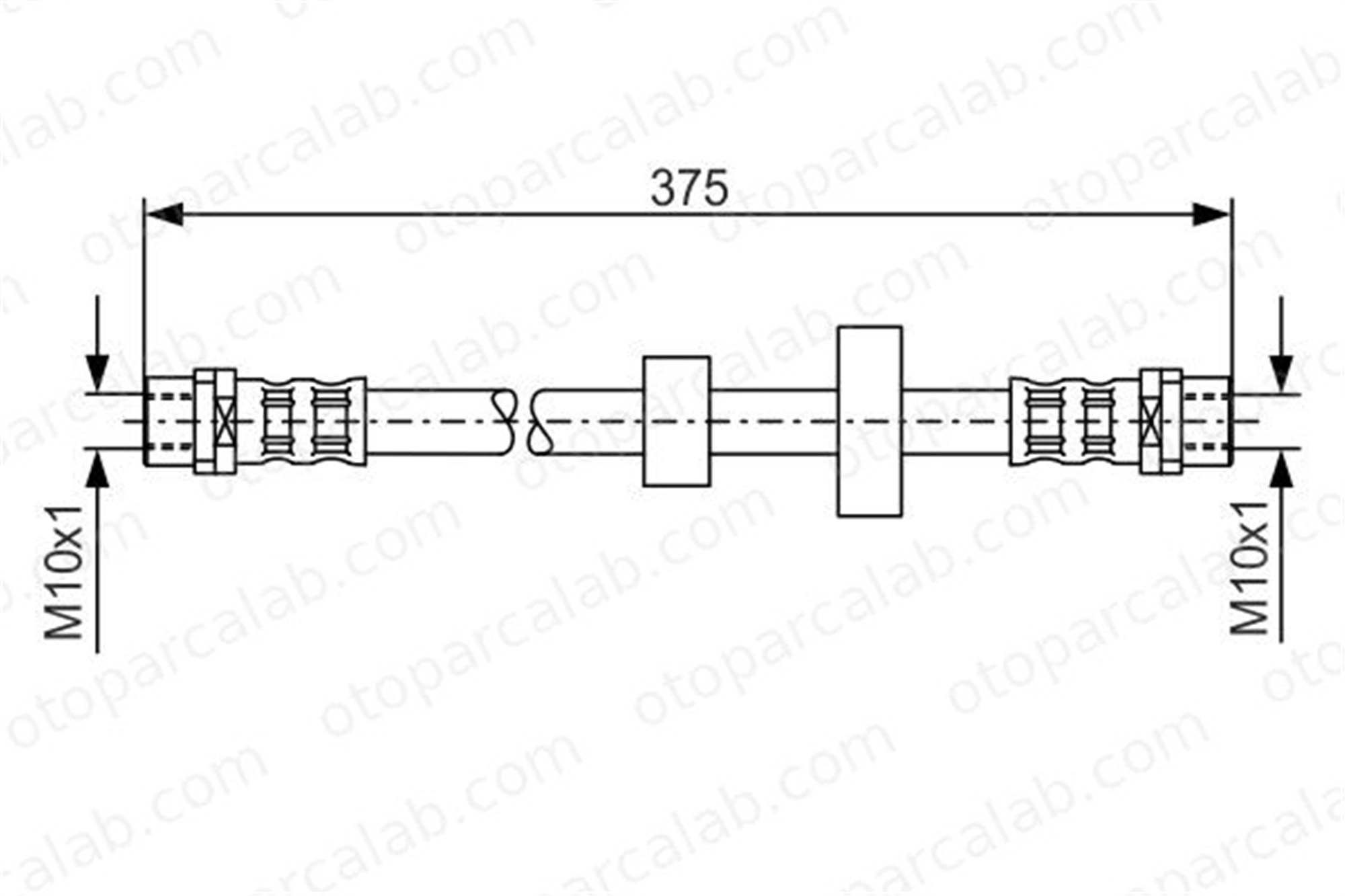 BOSCH 1 987 476 698 Fren Hortumu Ön Sağ veya Sol VW TRANSPORTER T4 Panelvan/Van TRANSPORTER T4 Minibüs/Otobüs 1987476698 701611701A