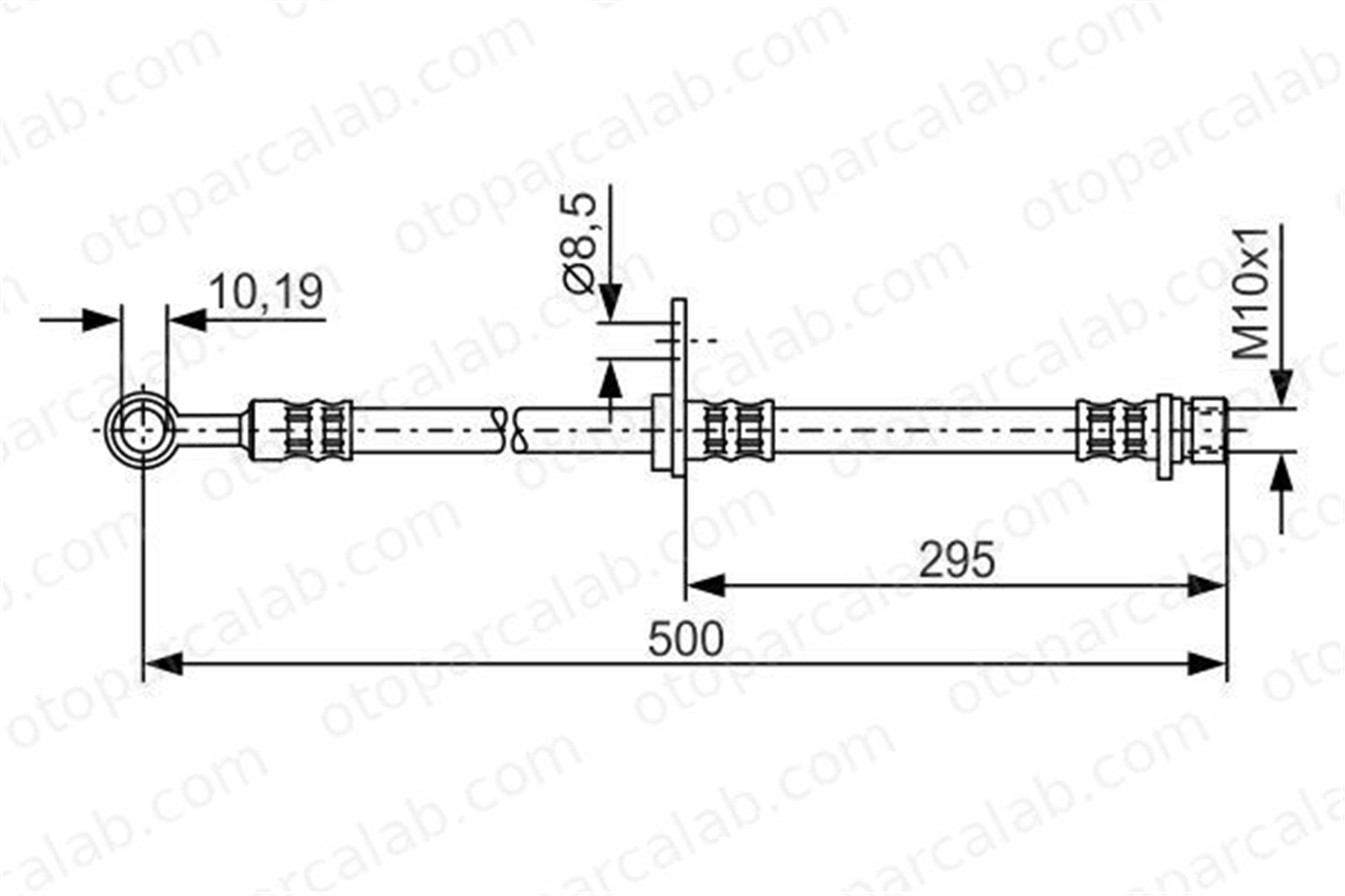 BOSCH 1 987 476 736 Fren Hortumu Ön Sağ veya Sol ROVER 25 I Hatchback 200 II Hatchback 1987476736 T52063