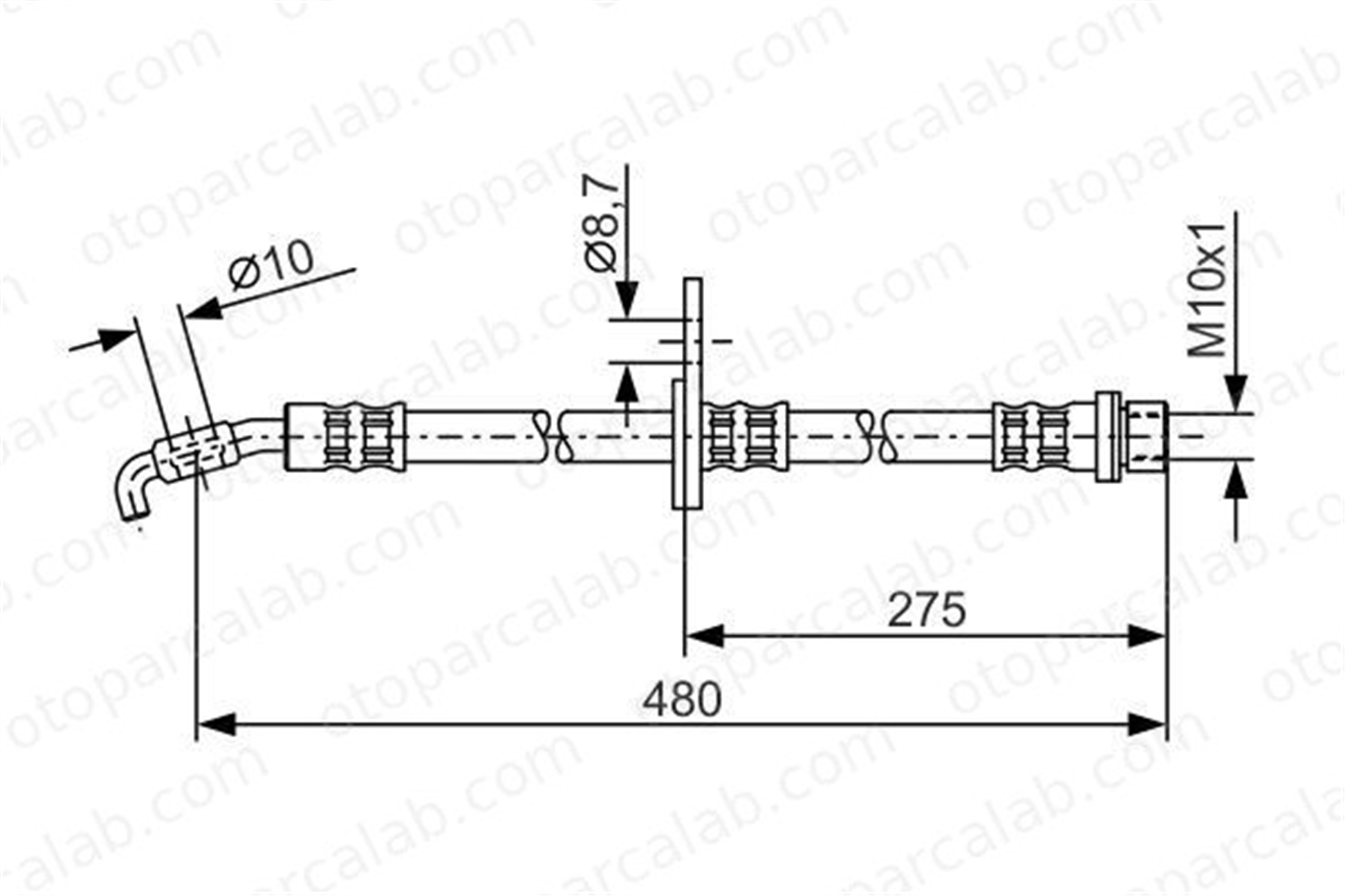 BOSCH 1 987 476 758 Fren Hortumu Ön Sağ veya Sol TOYOTA RAV 4 I RAV 4 I Cabrio 1987476758 T83013