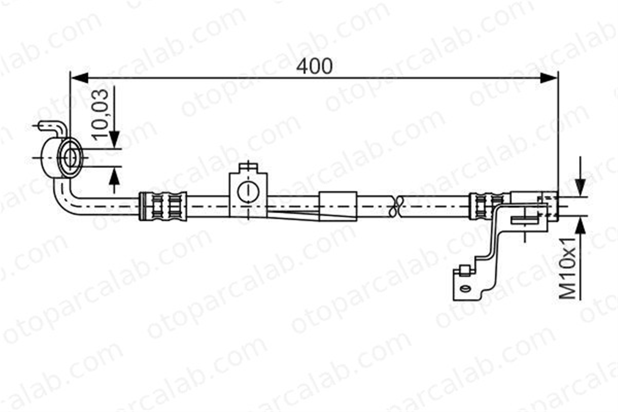 BOSCH 1 987 476 815 Fren Hortumu Ön Sağ FORD ESCORT VI ESCORT VI Cabrio 1987476815 T24033