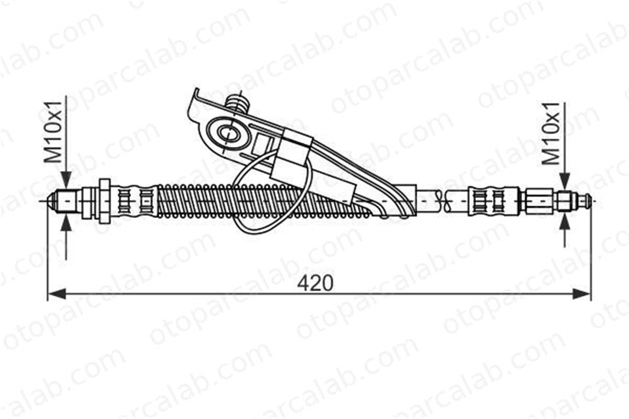 BOSCH 1 987 476 817 Fren Hortumu Ön Sağ FORD FIESTA IV FIESTA Kasa/büyük limuzin 1021841 96FB2078JA