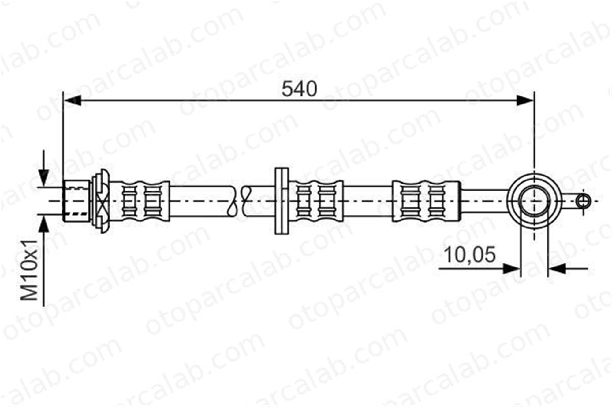 BOSCH 1 987 476 837 Fren Hortumu Ön Sağ TOYOTA YARIS VERSO YARIS 1987476837 9094702C31