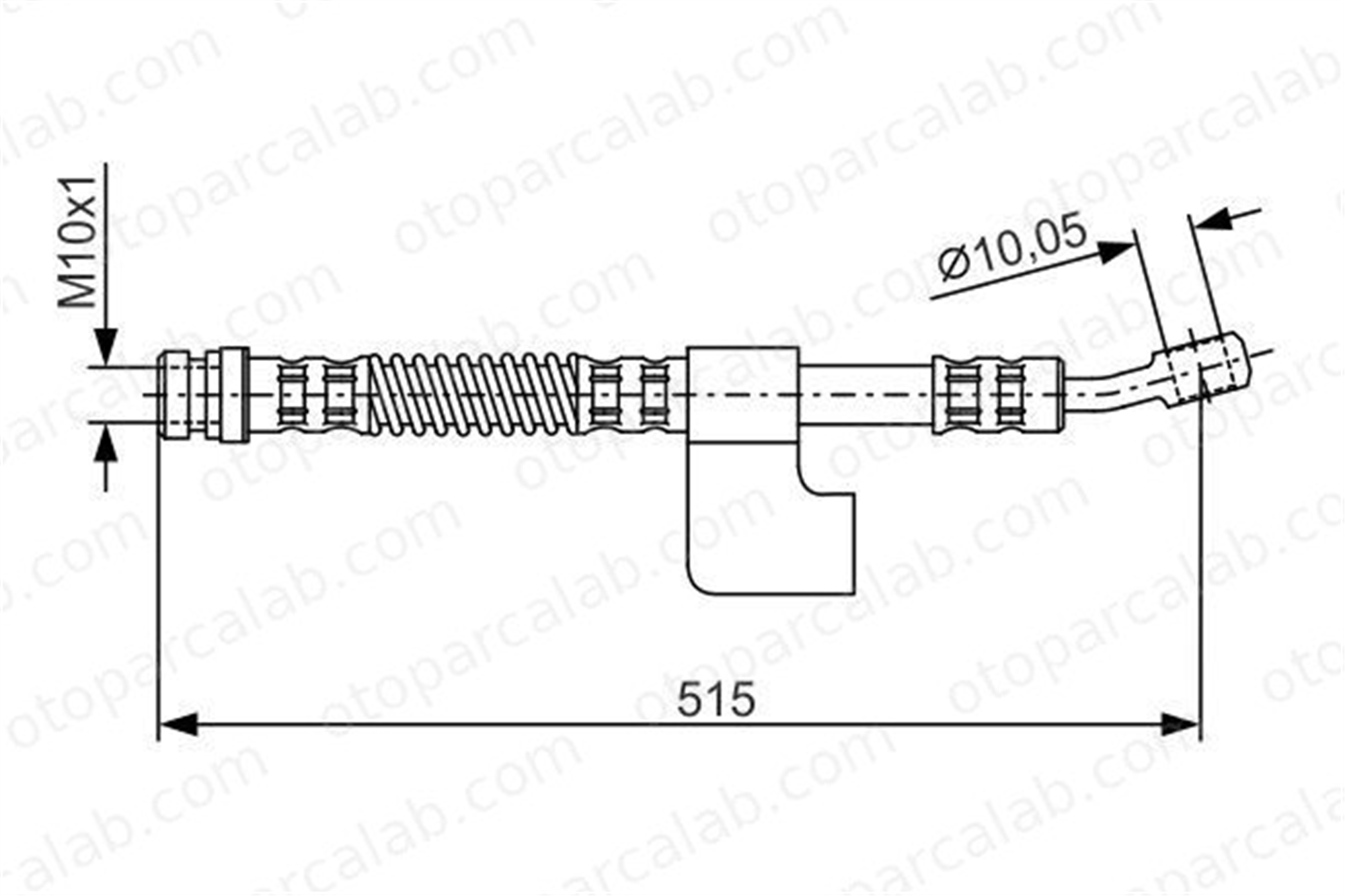 BOSCH 1 987 476 897 Fren Hortumu Ön Sağ HYUNDAI LANTRA II Station wagon LANTRA II T30005 5873222000