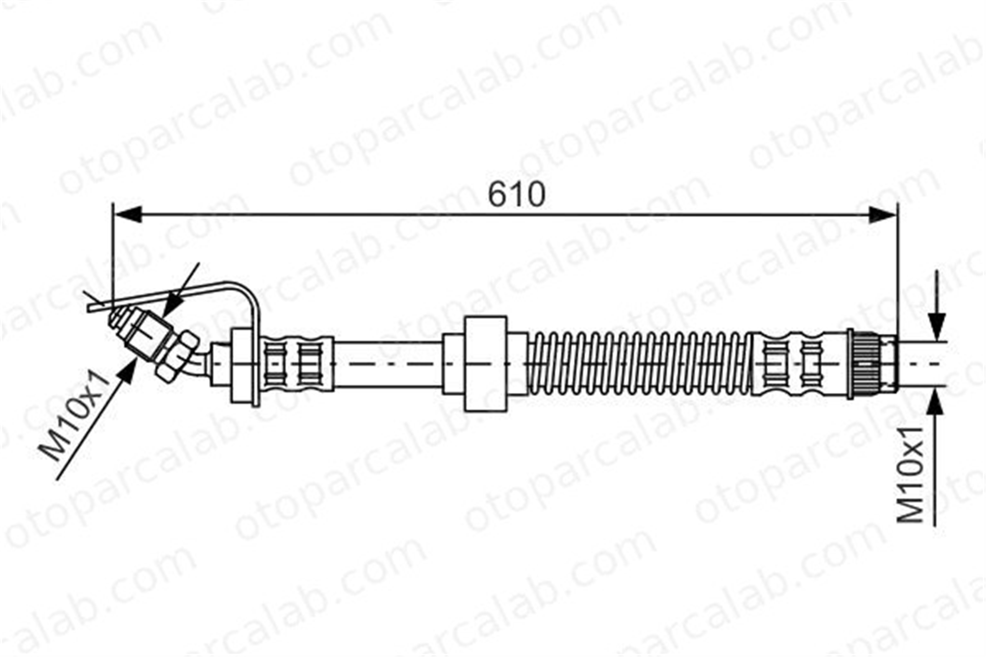 BOSCH 1 987 476 907 Fren Hortumu Ön Sağ veya Sol OPEL MOVANO A Minibüs/Otobüs MOVANO A Panelvan/Van 1987476907 9160431