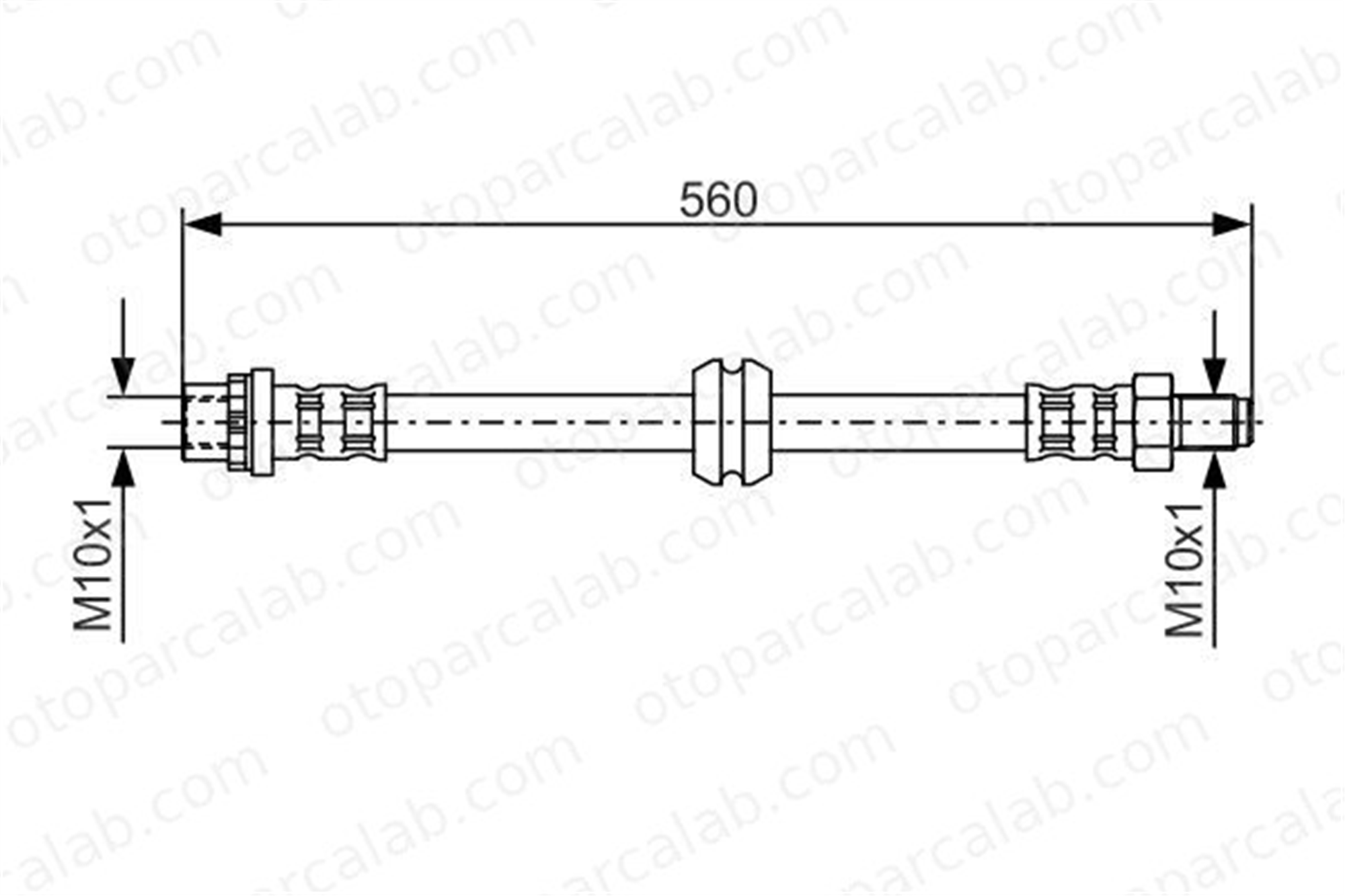 BOSCH 1 987 476 923 Fren Hortumu Ön Sağ veya Sol MG MG ZT ROVER 75 7725918 GBH90336