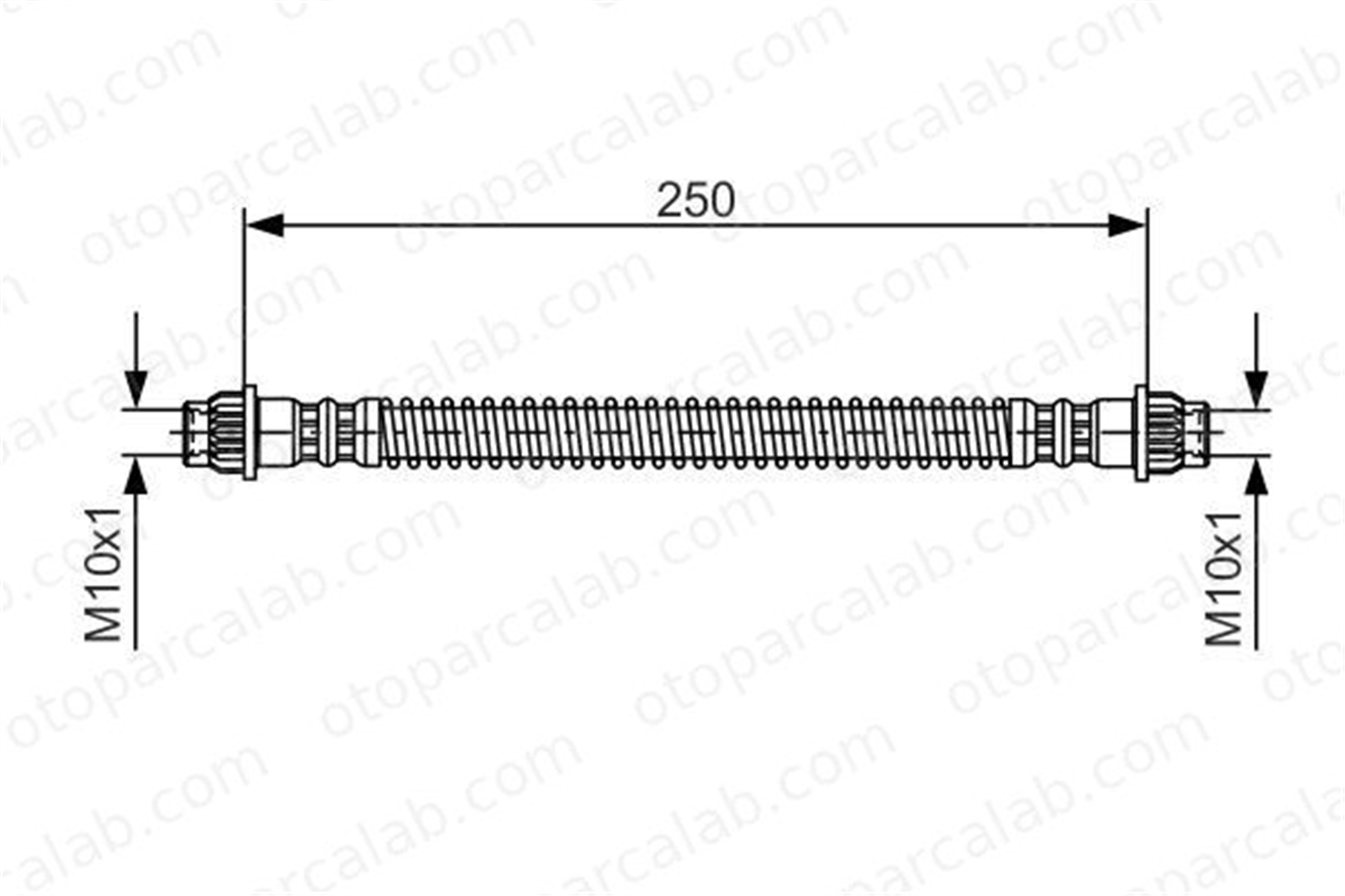 BOSCH 1 987 476 947 Fren Hortumu Arka Sağ veya Sol FIAT ULYSSE CITROËN C8 1987476947 T61030