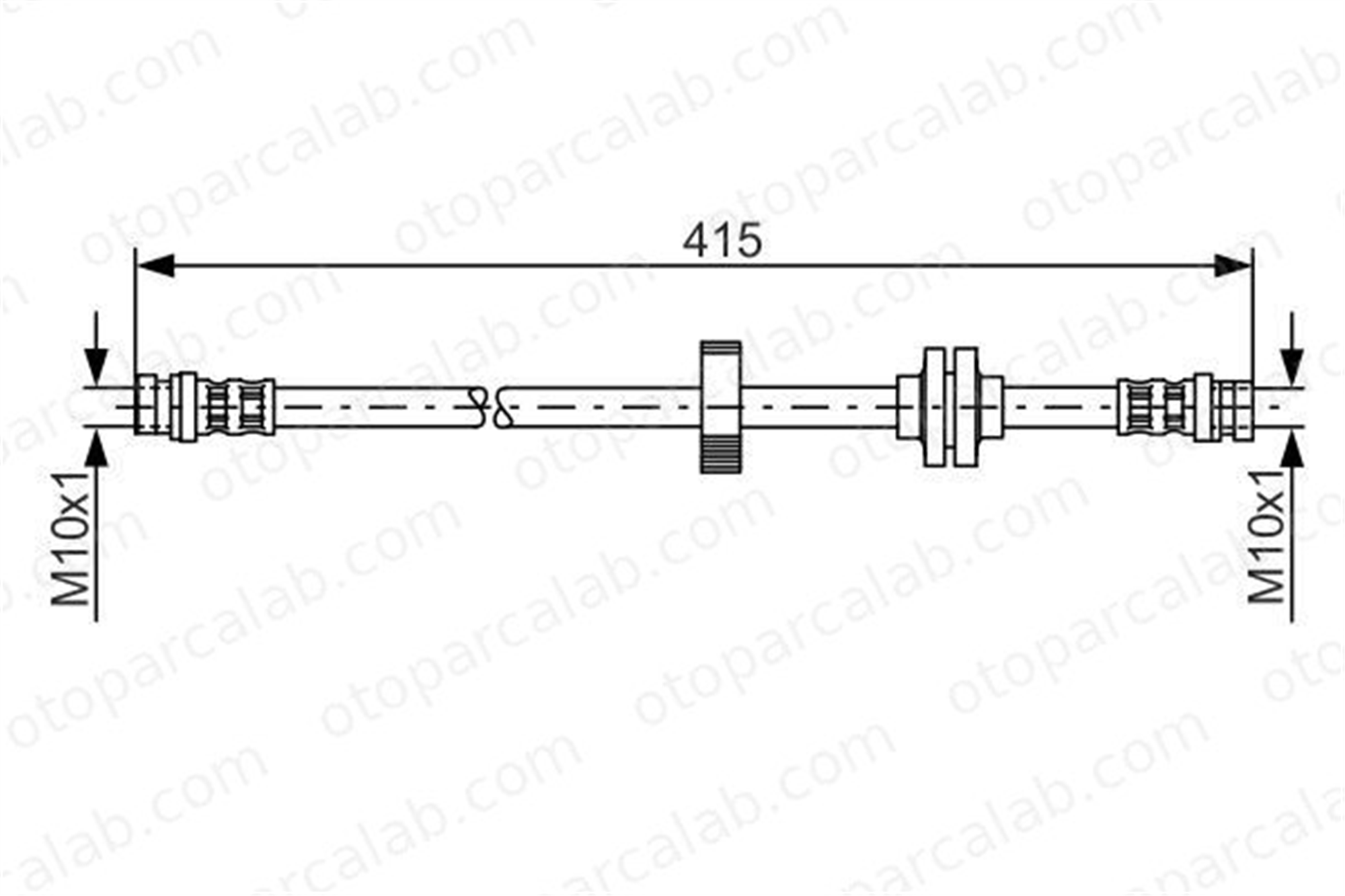 BOSCH 1 987 476 999 Fren Hortumu Ön Sağ veya Sol RENAULT LAGUNA II Grandtour LAGUNA II 1987476999 T68049