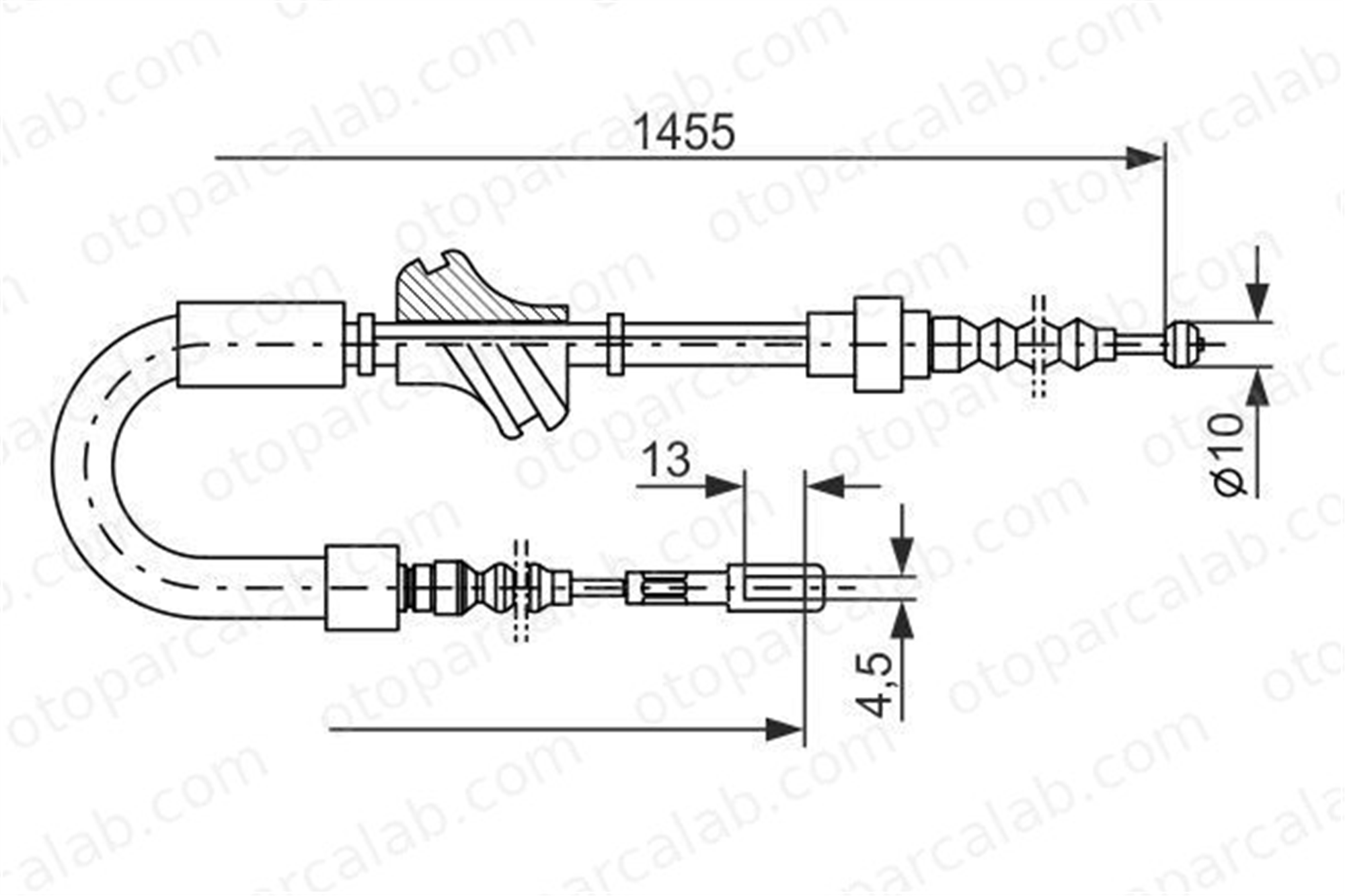 BOSCH 1 987 477 062 El Fren Teli Arka Sağ veya Sol AUDI 100 C3 Sedan 200 C3 Sedan 443609721G 443609721E