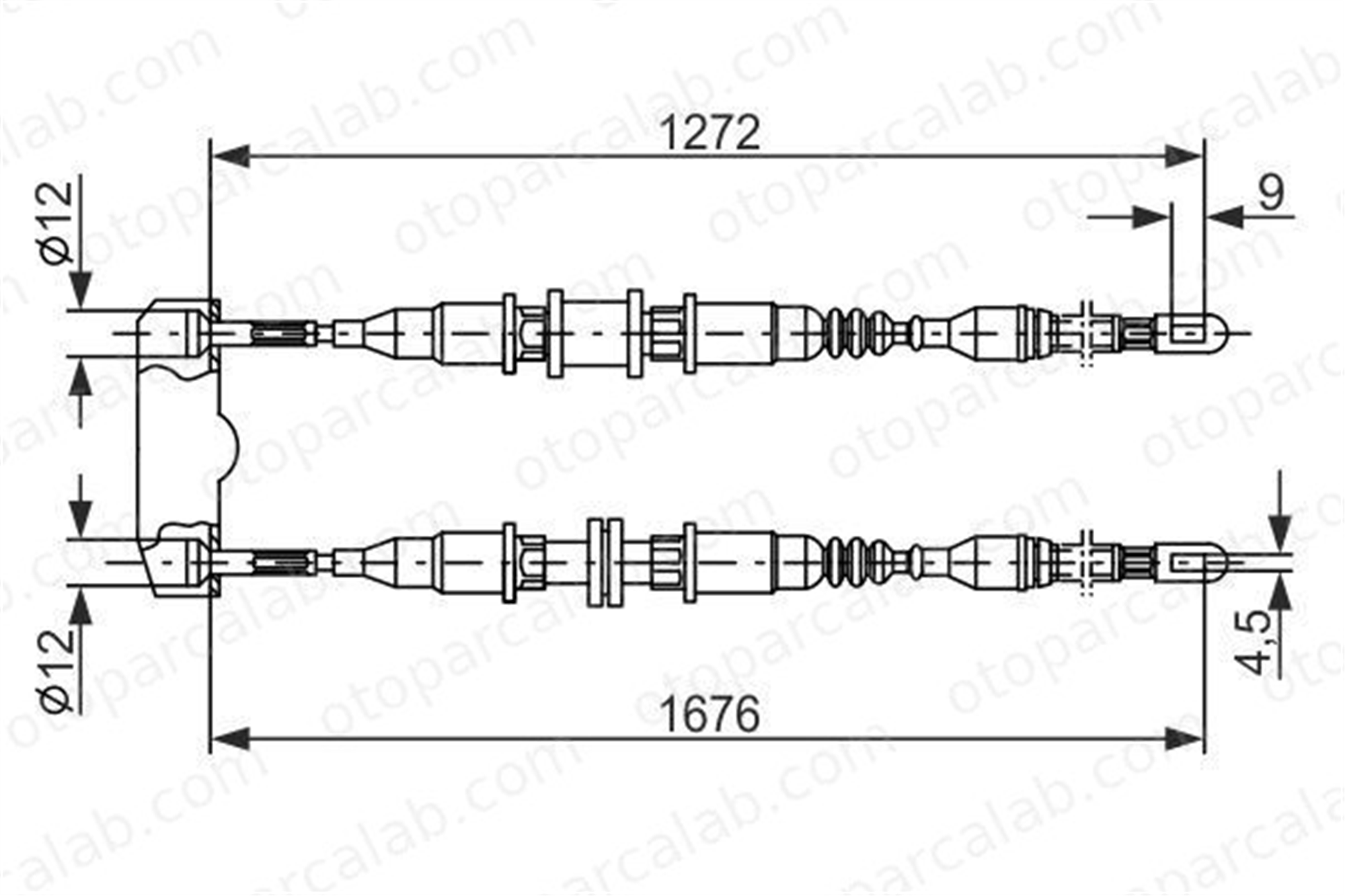 BOSCH 1 987 477 136 El Fren Teli Arka Sağ veya Sol OPEL KADETT E Hatchback KADETT E 1987477136 90235948