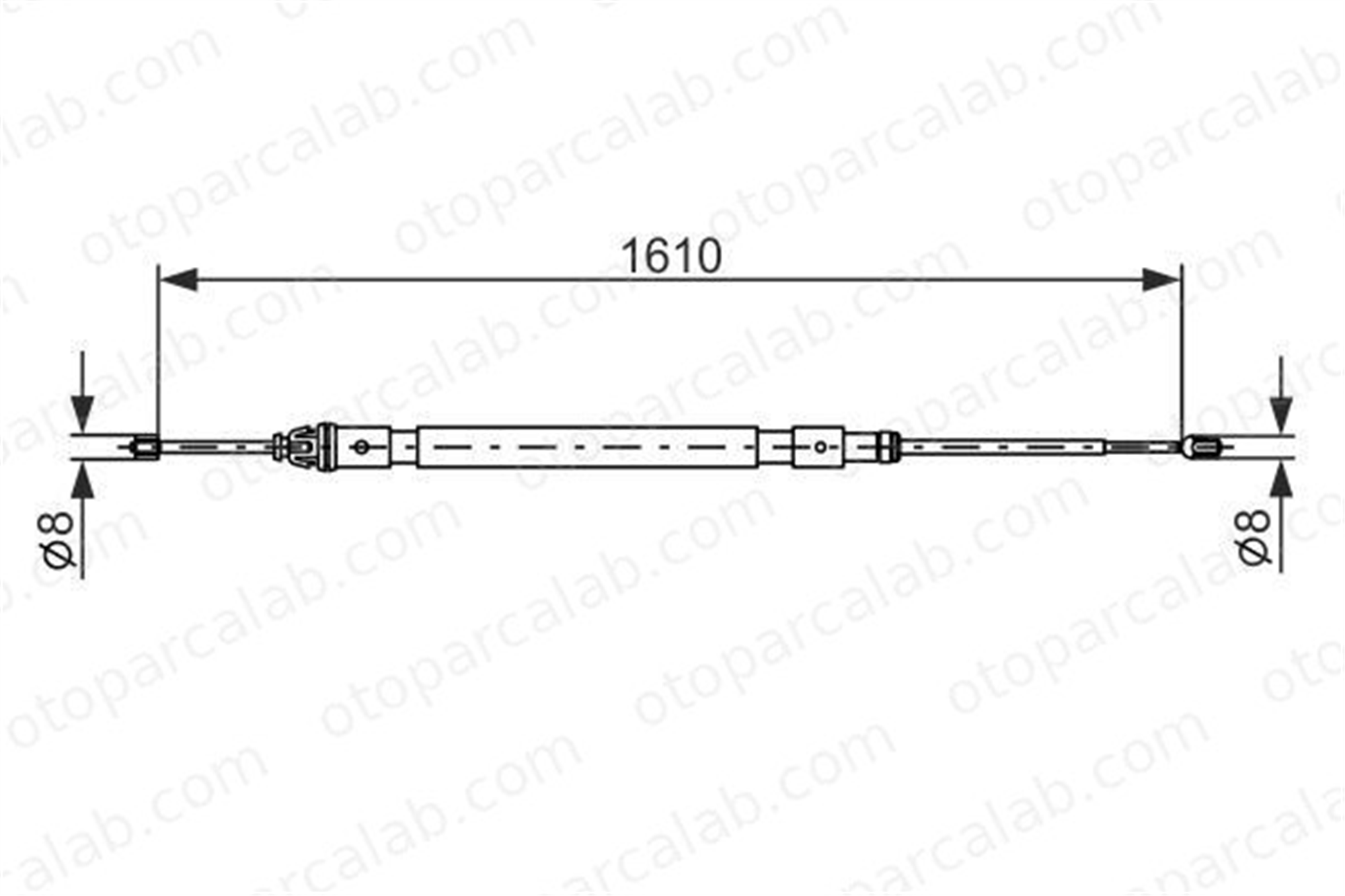 BOSCH 1 987 477 238 El Fren Teli Arka Sağ veya Sol CITROËN C2 PEUGEOT 1007 1987477238 4745W3