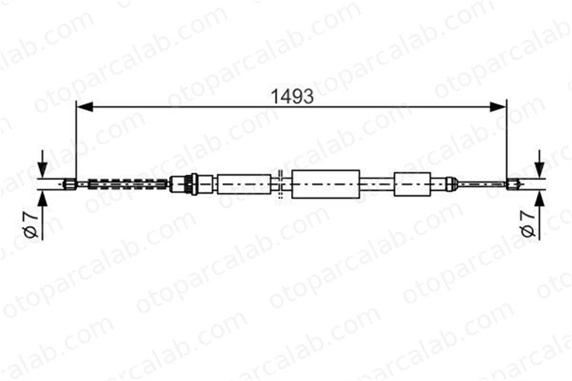 BOSCH 1 987 477 323 El Fren Teli Arka Sağ CITROËN ZX PEUGEOT 306 Cabrio 1987477323 4745G1