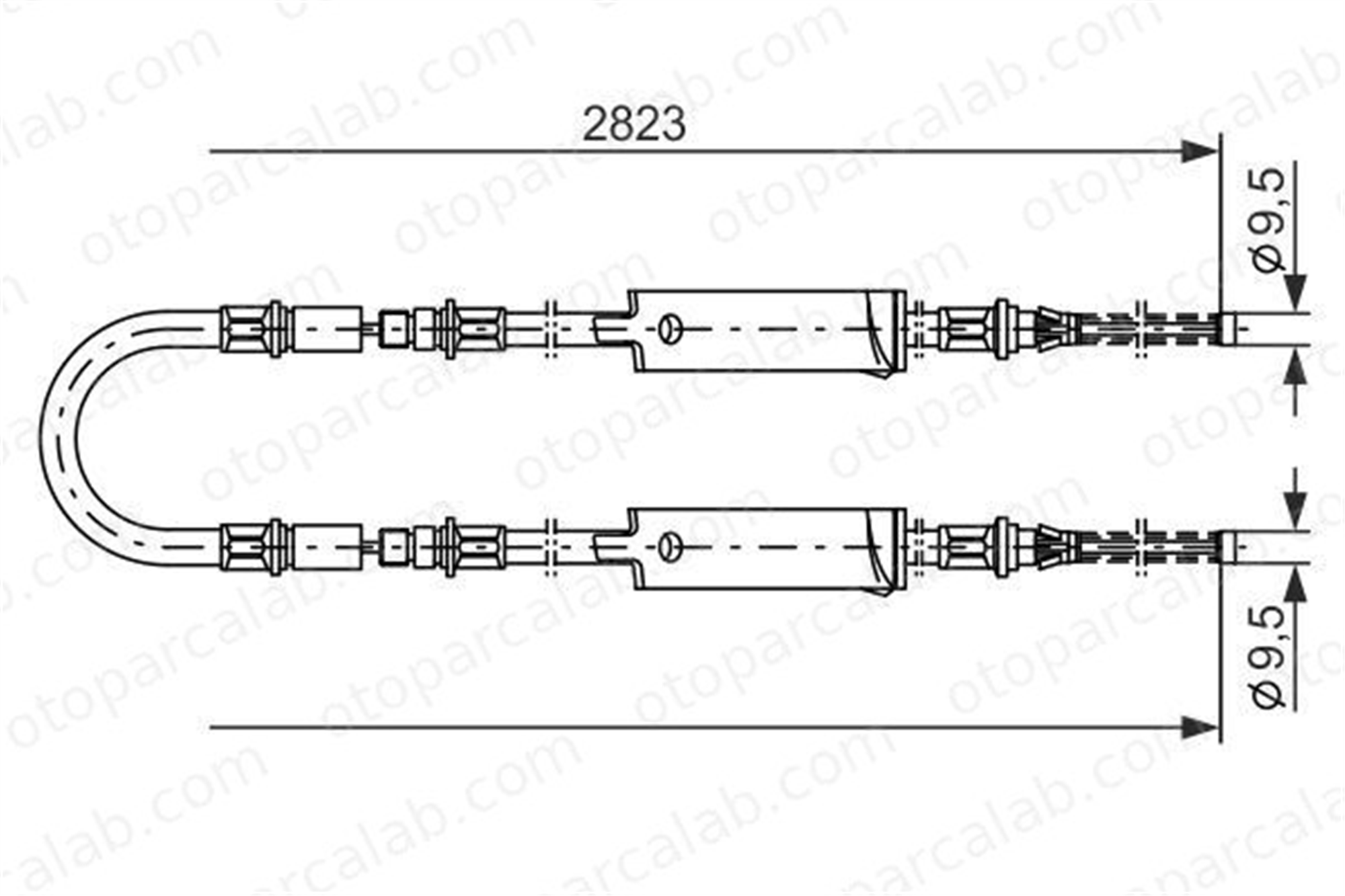 BOSCH 1 987 477 369 El Fren Teli Arka Sağ veya Sol FORD TRANSIT Minibüs/Otobüs TRANSIT Panelvan/Van 1987477369 6658706