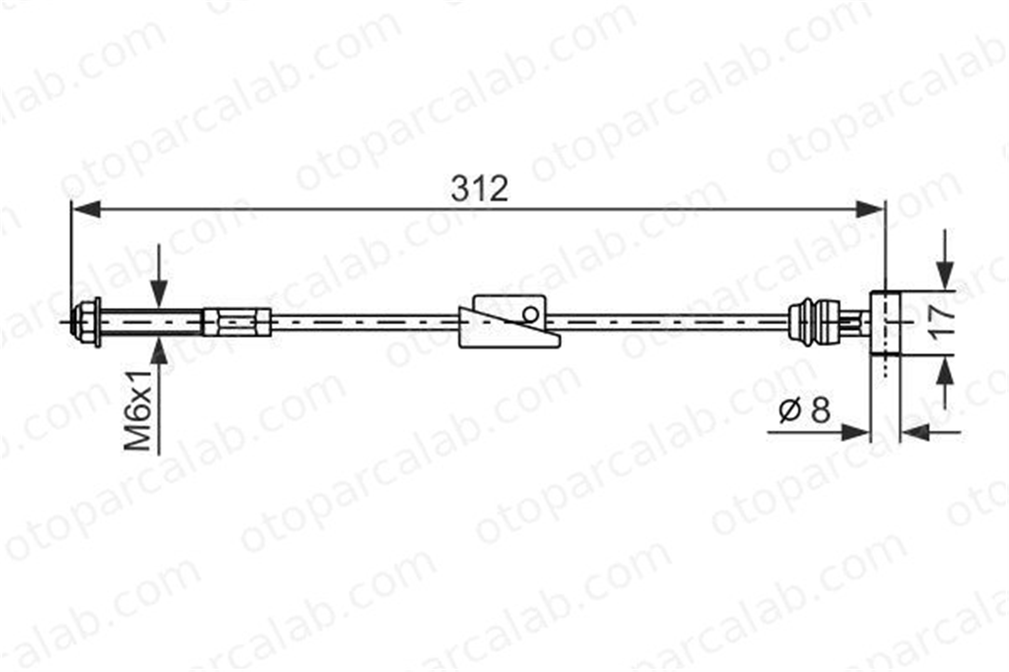 BOSCH 1 987 477 517 El Fren Teli Ön Sağ veya Sol FORD FIESTA IV KA 1987477517 1004542