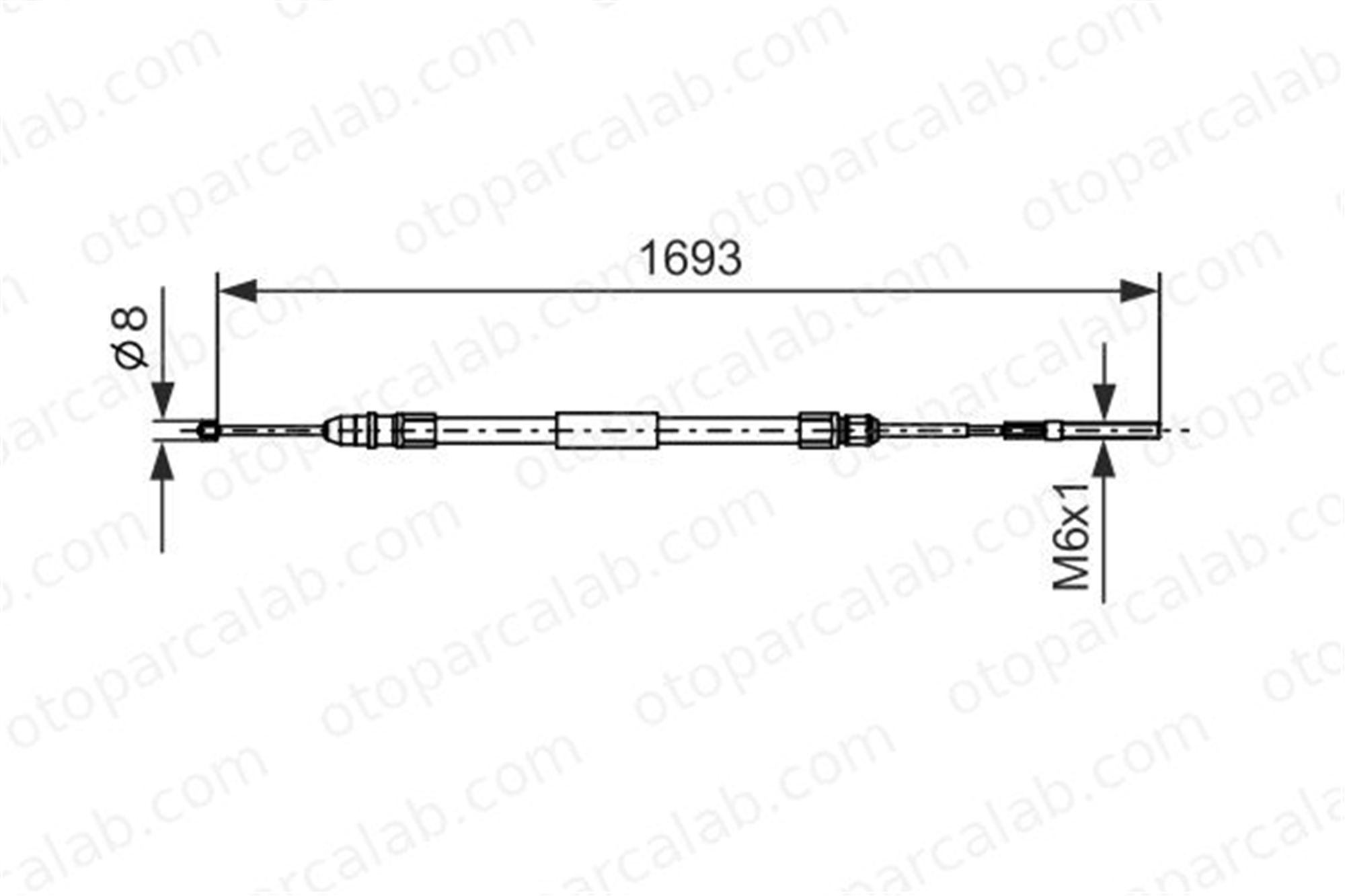 BOSCH 1 987 477 532 El Fren Teli Arka Sol BMW 3 3 Touring 34411165021