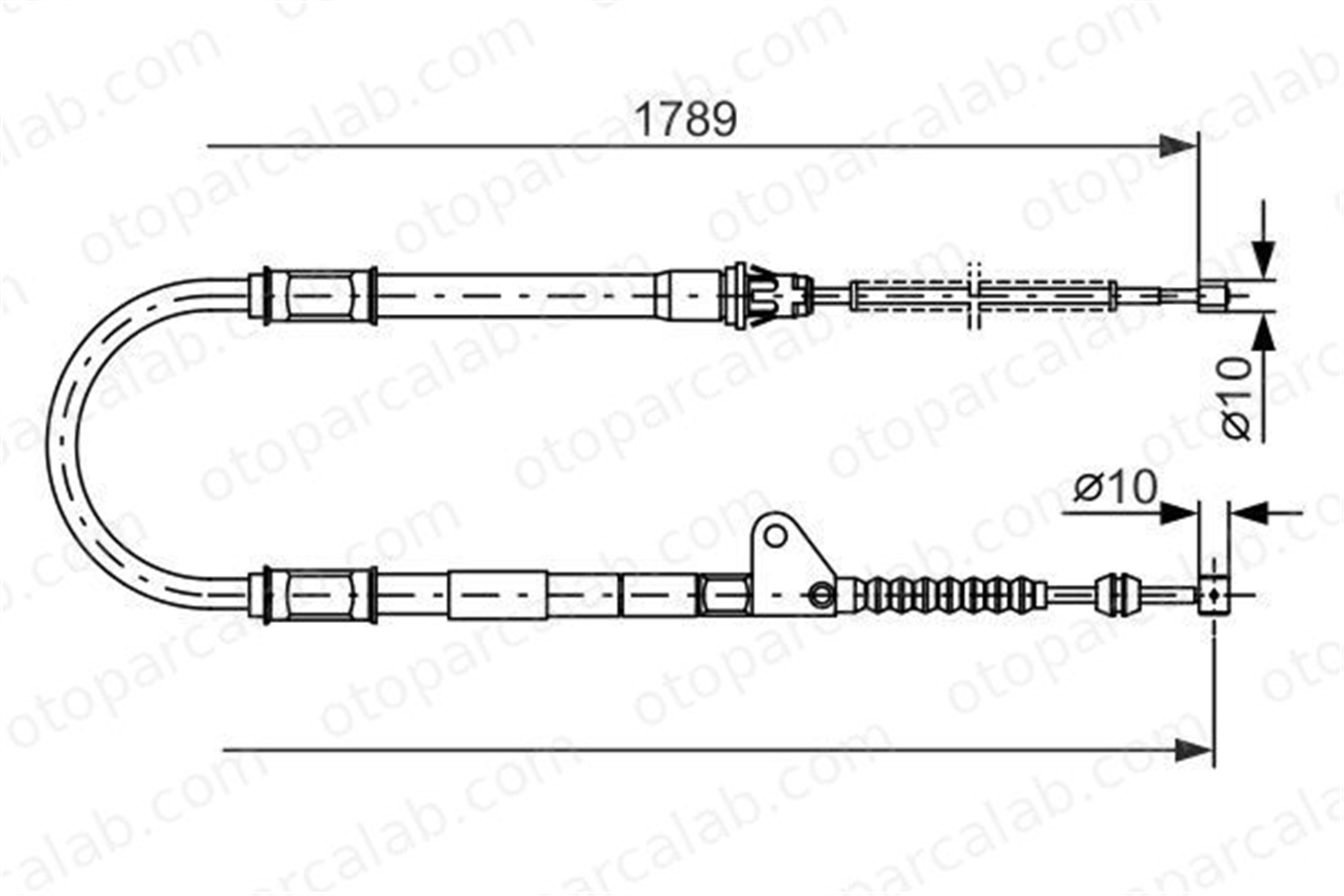 BOSCH 1 987 477 540 El Fren Teli Arka Sağ TOYOTA AVENSIS AVENSIS Liftback 4642005020