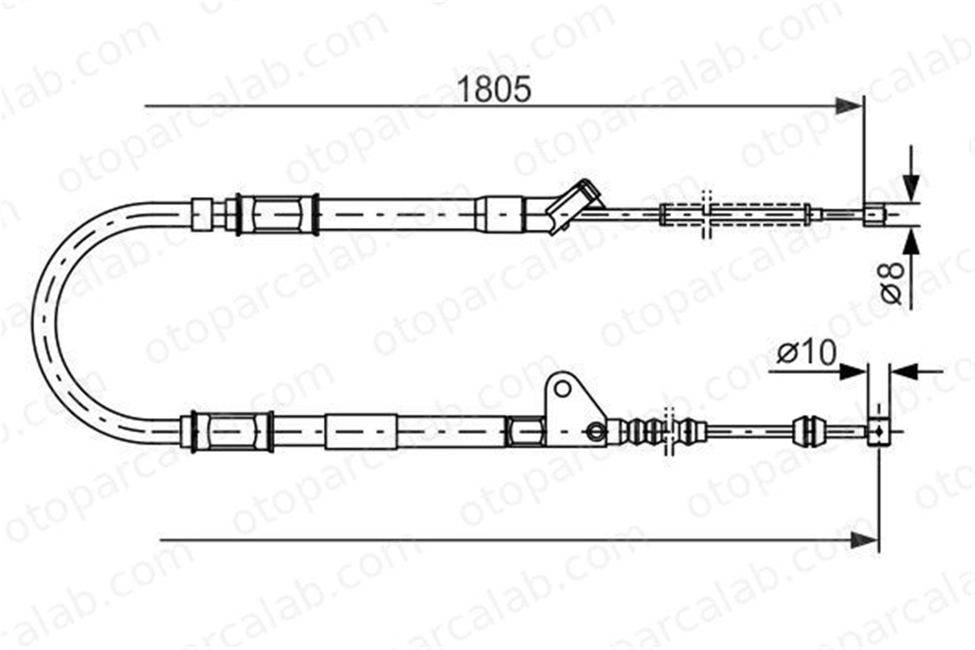 BOSCH 1 987 477 546 El Fren Teli Arka Sol TOYOTA AVENSIS AVENSIS Liftback 1987477546 4643020600
