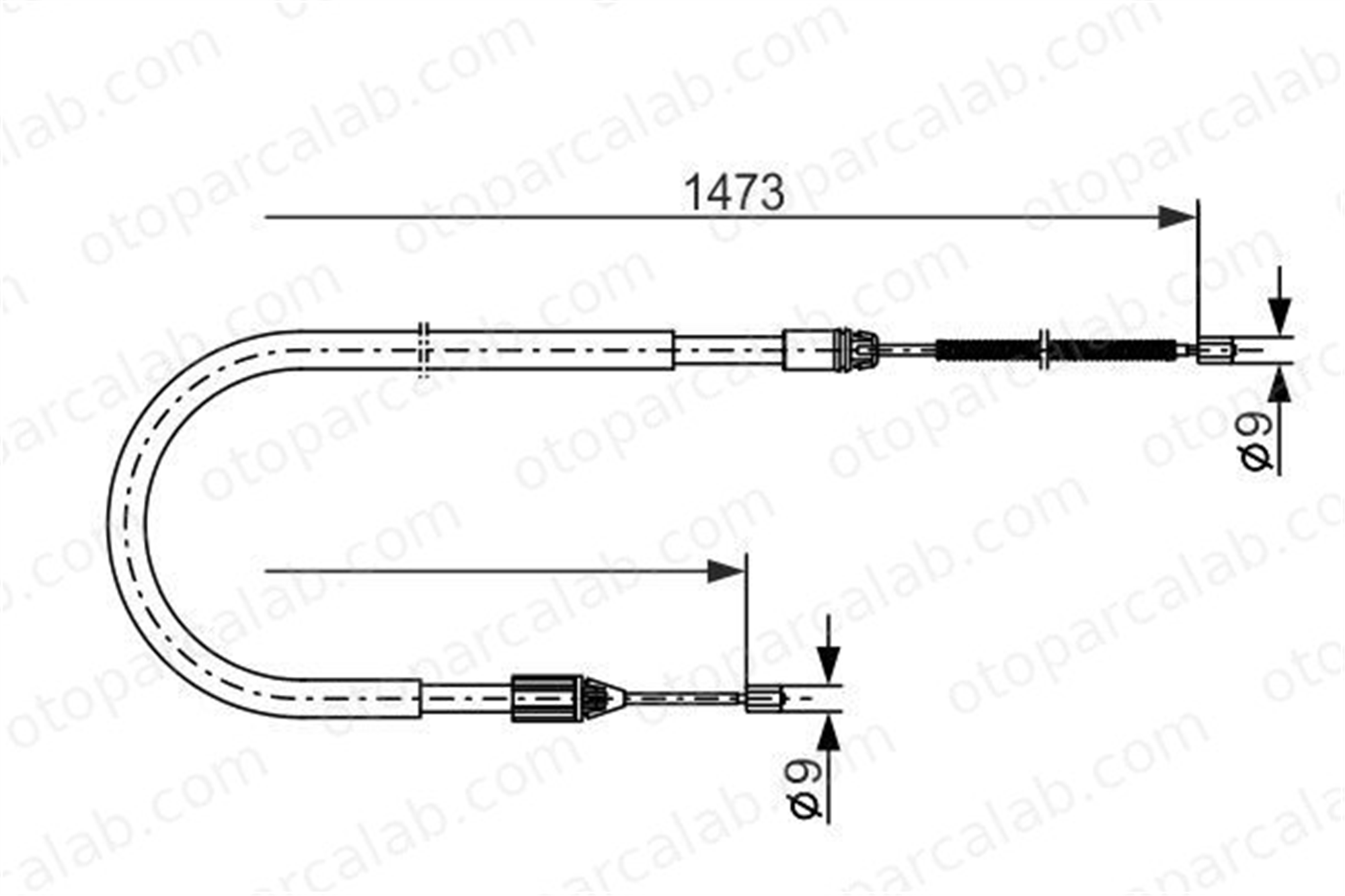 BOSCH 1 987 477 636 El Fren Teli Arka Sol RENAULT MEGANE I Classic MEGANE I 7700420314 7700846156