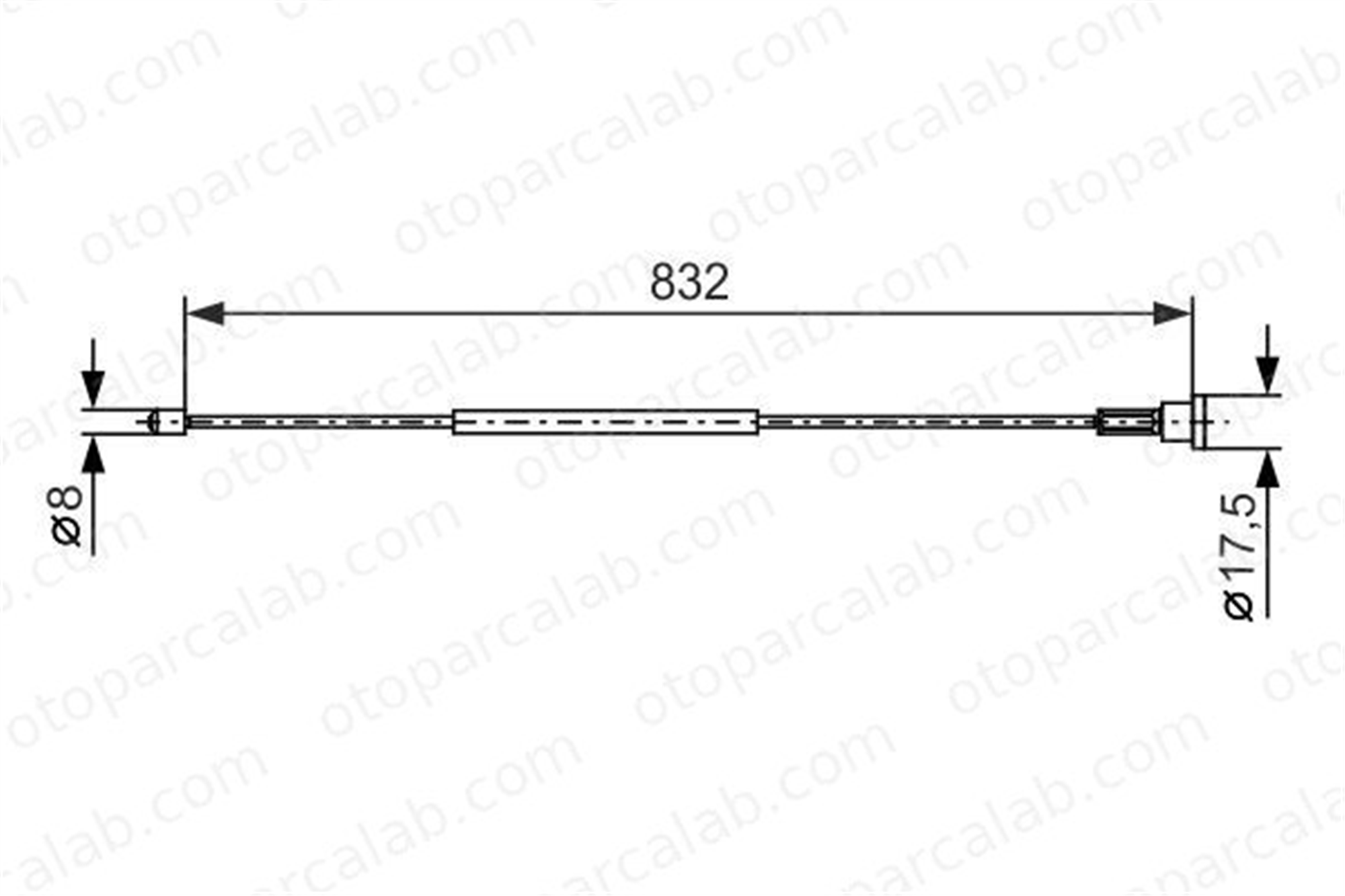 BOSCH 1 987 477 661 El Fren Teli Arka Sağ OPEL CORSA C Kasa/eğik arka TIGRA TwinTop 90576454