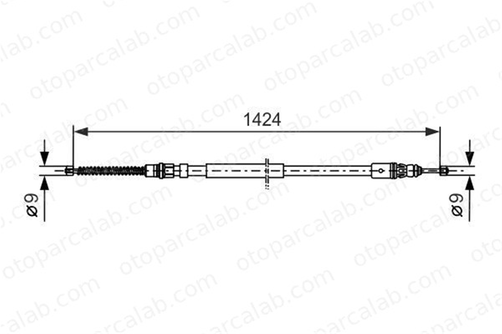 BOSCH 1 987 477 665 El Fren Teli Arka Sağ veya Sol RENAULT TRAFIC Panelvan/Van TRAFIC Minibüs/Otobüs 1987477665 9108245