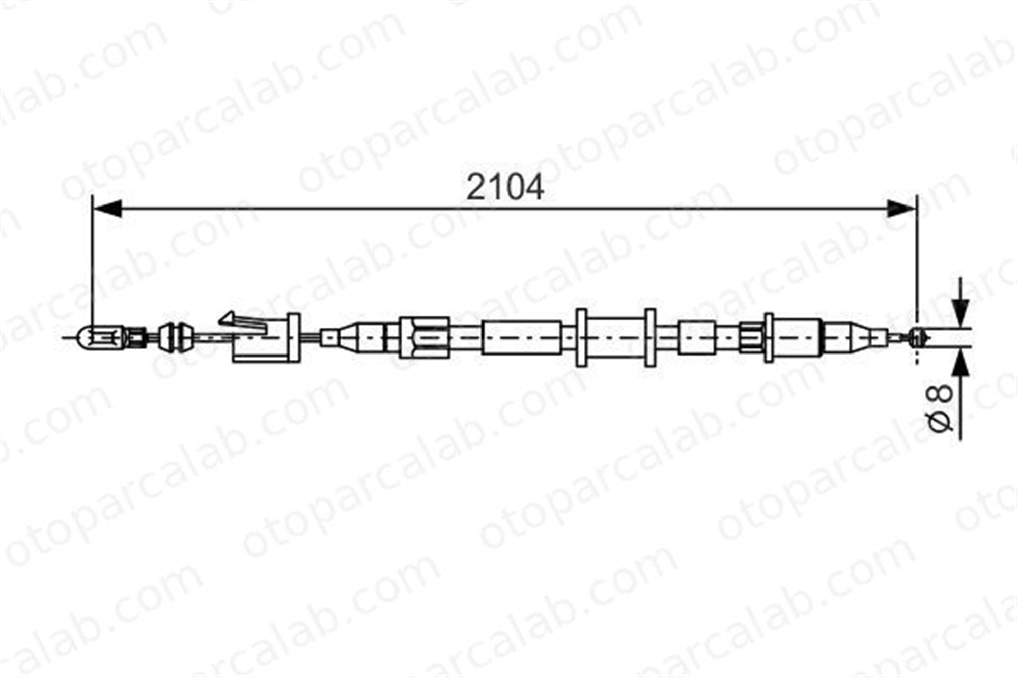 BOSCH 1 987 477 682 El Fren Teli Arka Sağ SAAB 900 II Coupe 900 II Cabrio 4241329