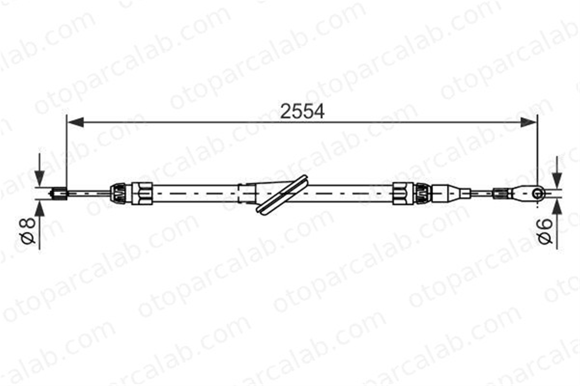 BOSCH 1 987 477 699 El Fren Teli Ön Sağ veya Sol MERCEDES-BENZ C-SERISI C-SERISI T-Model 1987477699 2024201685