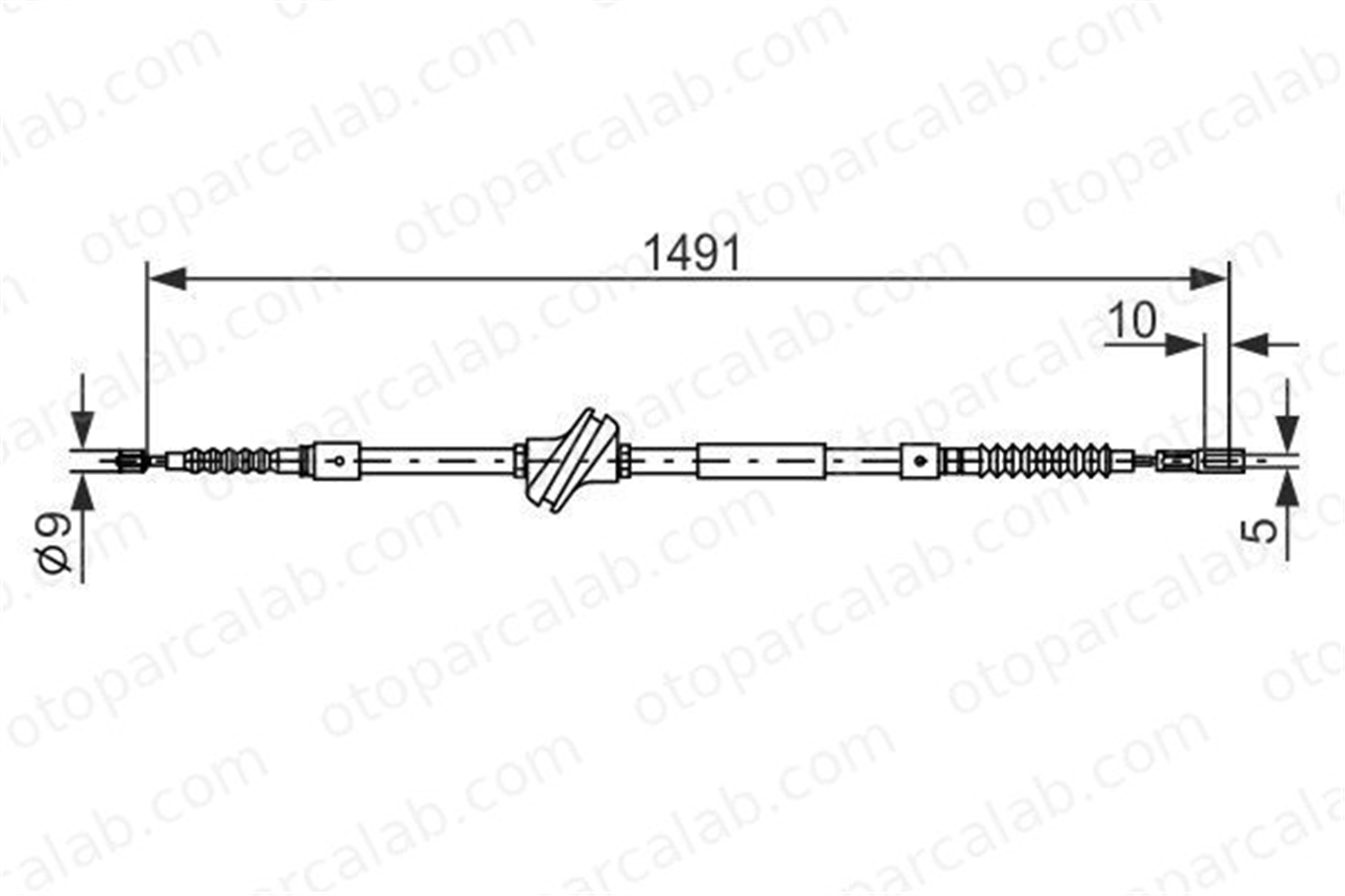 BOSCH 1 987 477 708 El Fren Teli Arka Sağ veya Sol AUDI CABRIOLET B3 COUPE B3 895609721A
