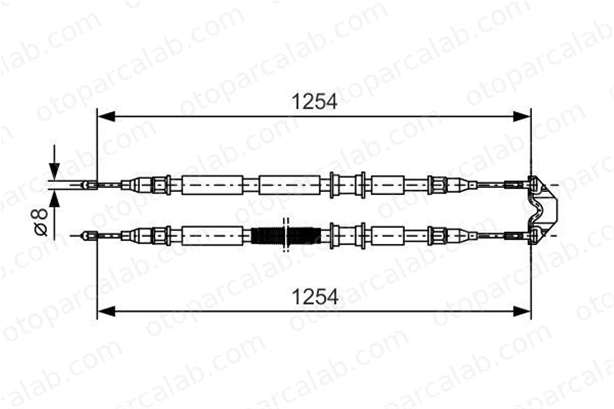 BOSCH 1 987 477 764 El Fren Teli Arka Sağ veya Sol OPEL ASTRA G Station wagon ASTRA G Sedan 1987477764 24436451