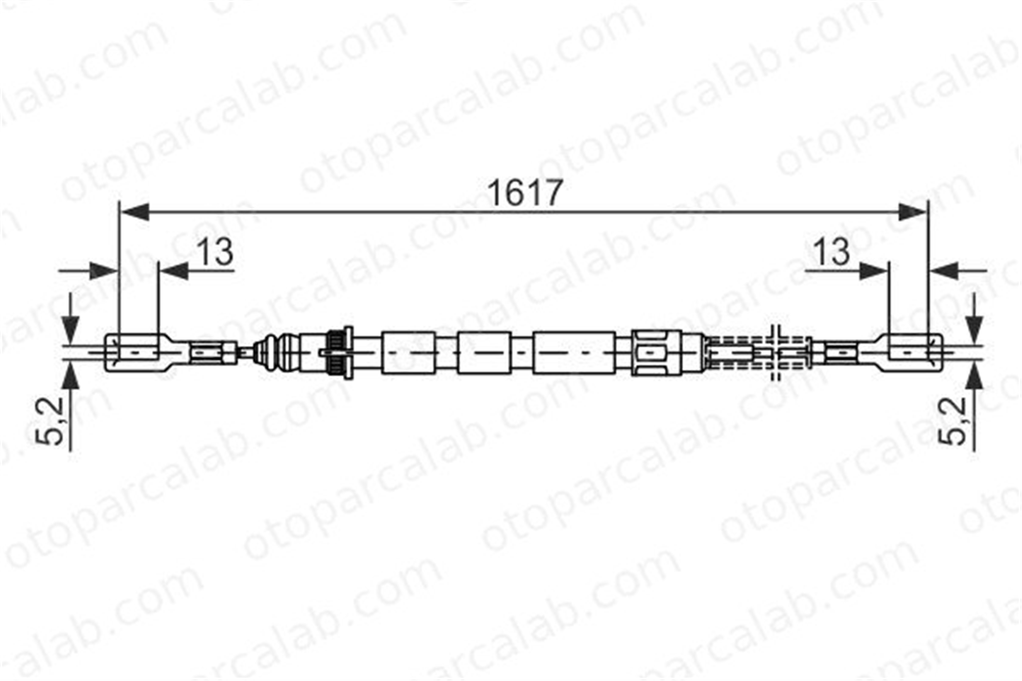 BOSCH 1 987 477 843 El Fren Teli Arka Sağ veya Sol LADA SAMARA SAMARA Sedan 1987477843 2108350818001