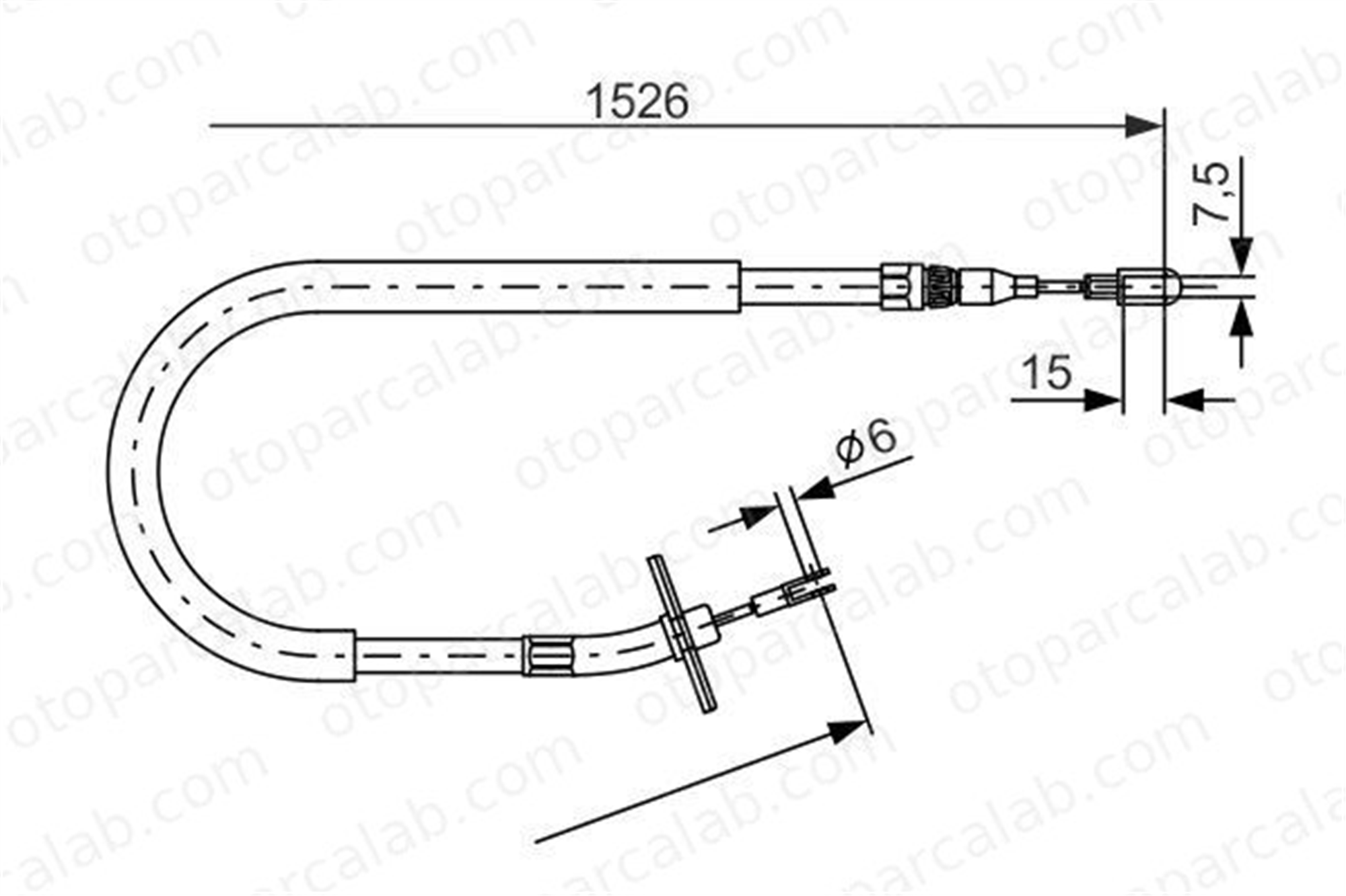 BOSCH 1 987 477 859 El Fren Teli Arka Sağ MERCEDES-BENZ SPRINTER 4-t Panelvan/Van SPRINTER 4-t Platform şasi 1987477859 9044200285