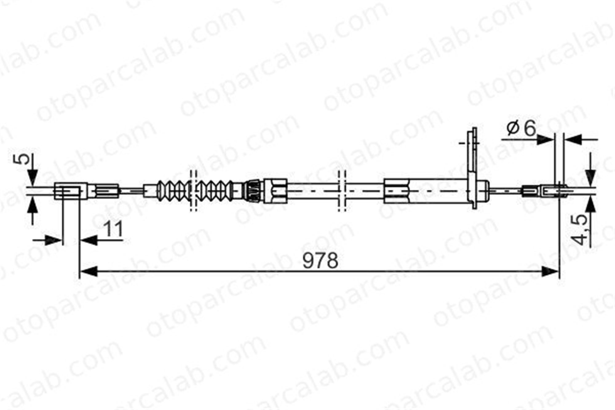BOSCH 1 987 477 900 El Fren Teli Arka Sağ MERCEDES-BENZ S-SERISI S-SERISI Coupe 1987477900 A2204202885