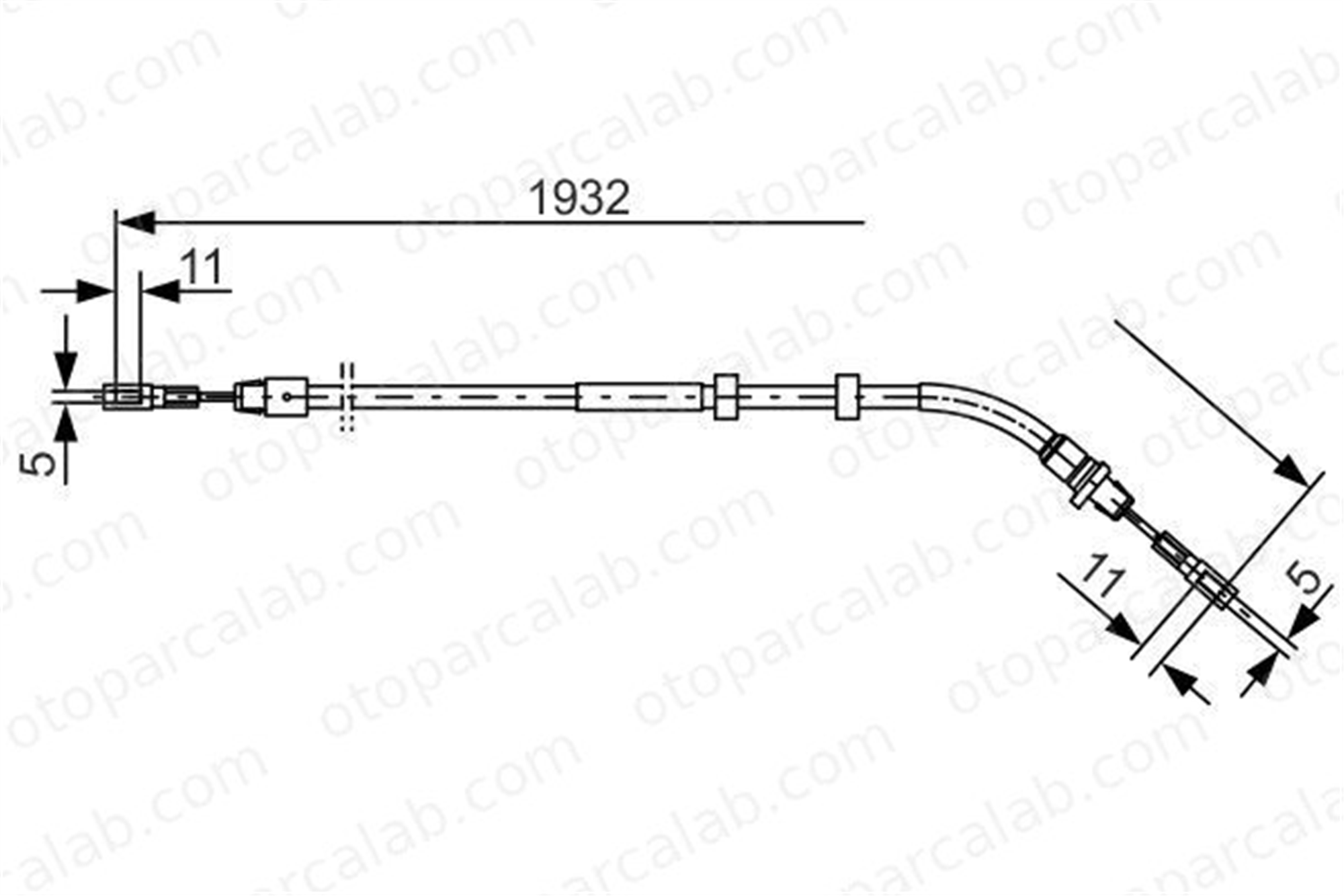 BOSCH 1 987 477 904 El Fren Teli Arka Sağ MERCEDES-BENZ M-SERISI 1987477904 1634200885