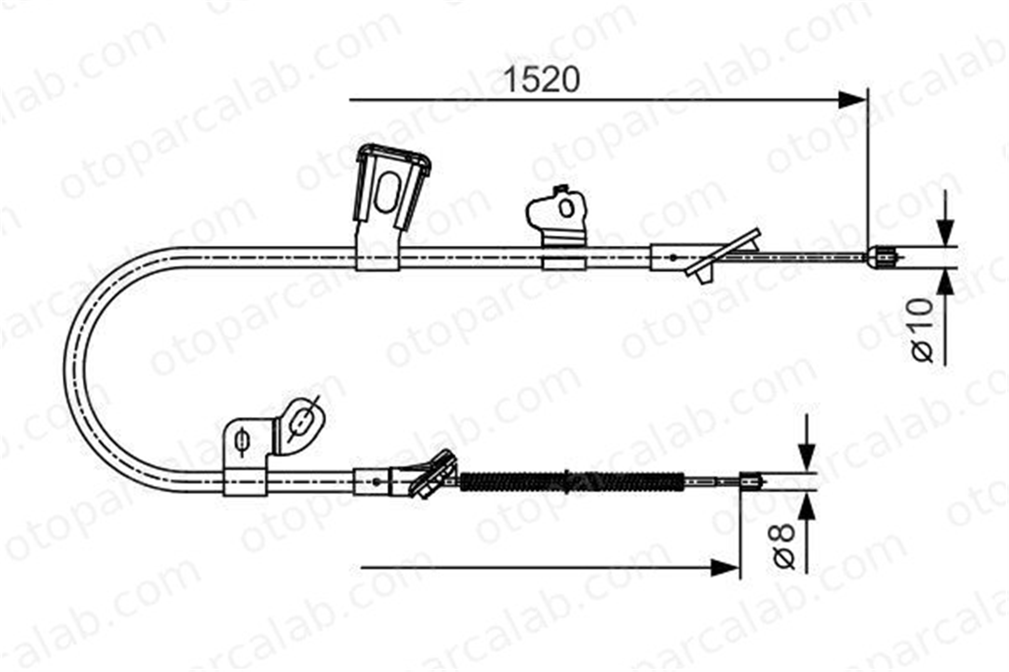 BOSCH 1 987 477 918 El Fren Teli Arka Sol TOYOTA YARIS 1987477918 4643052080