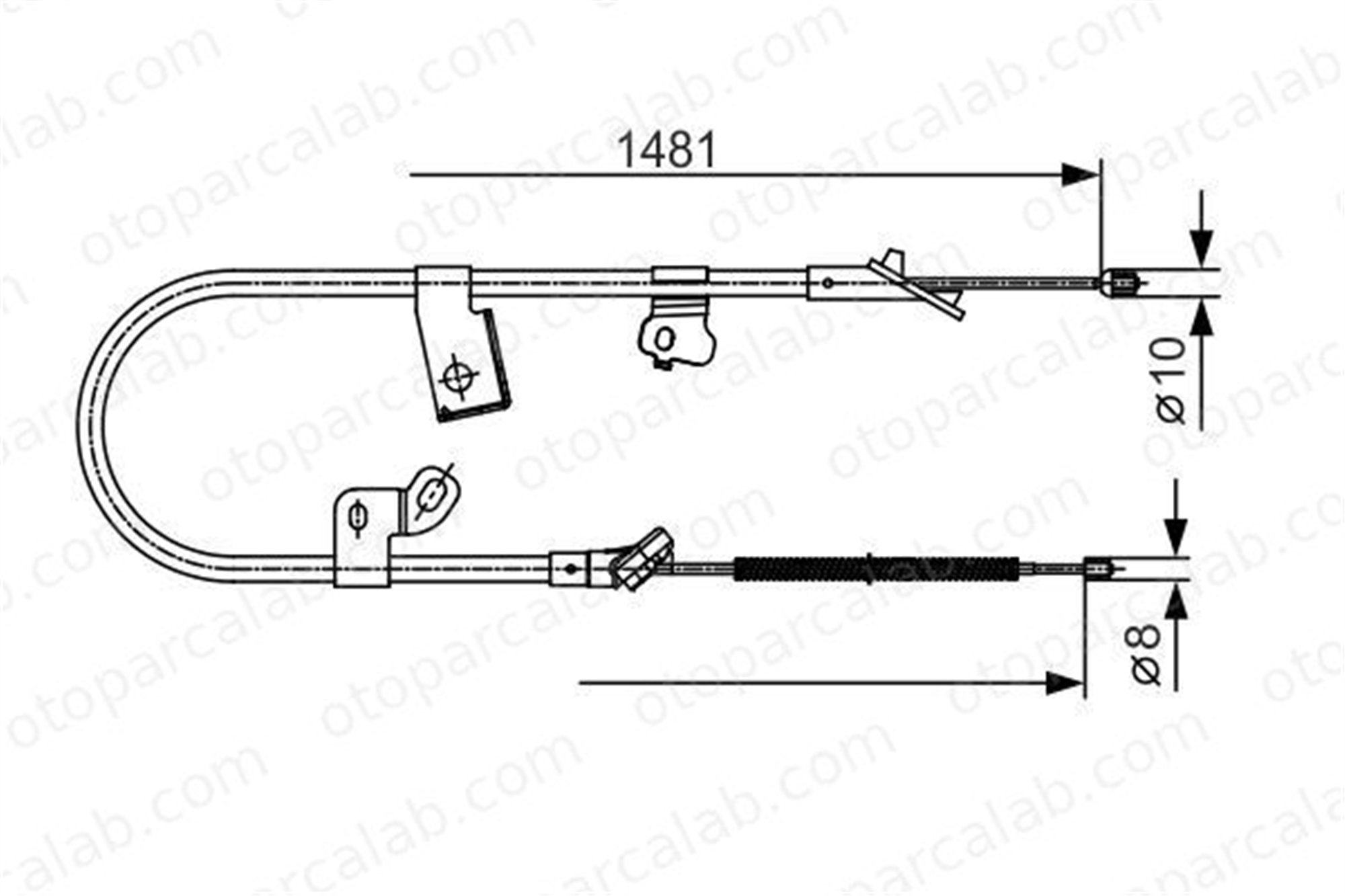 BOSCH 1 987 477 919 El Fren Teli Arka Sağ TOYOTA YARIS 1987477919 4642052080