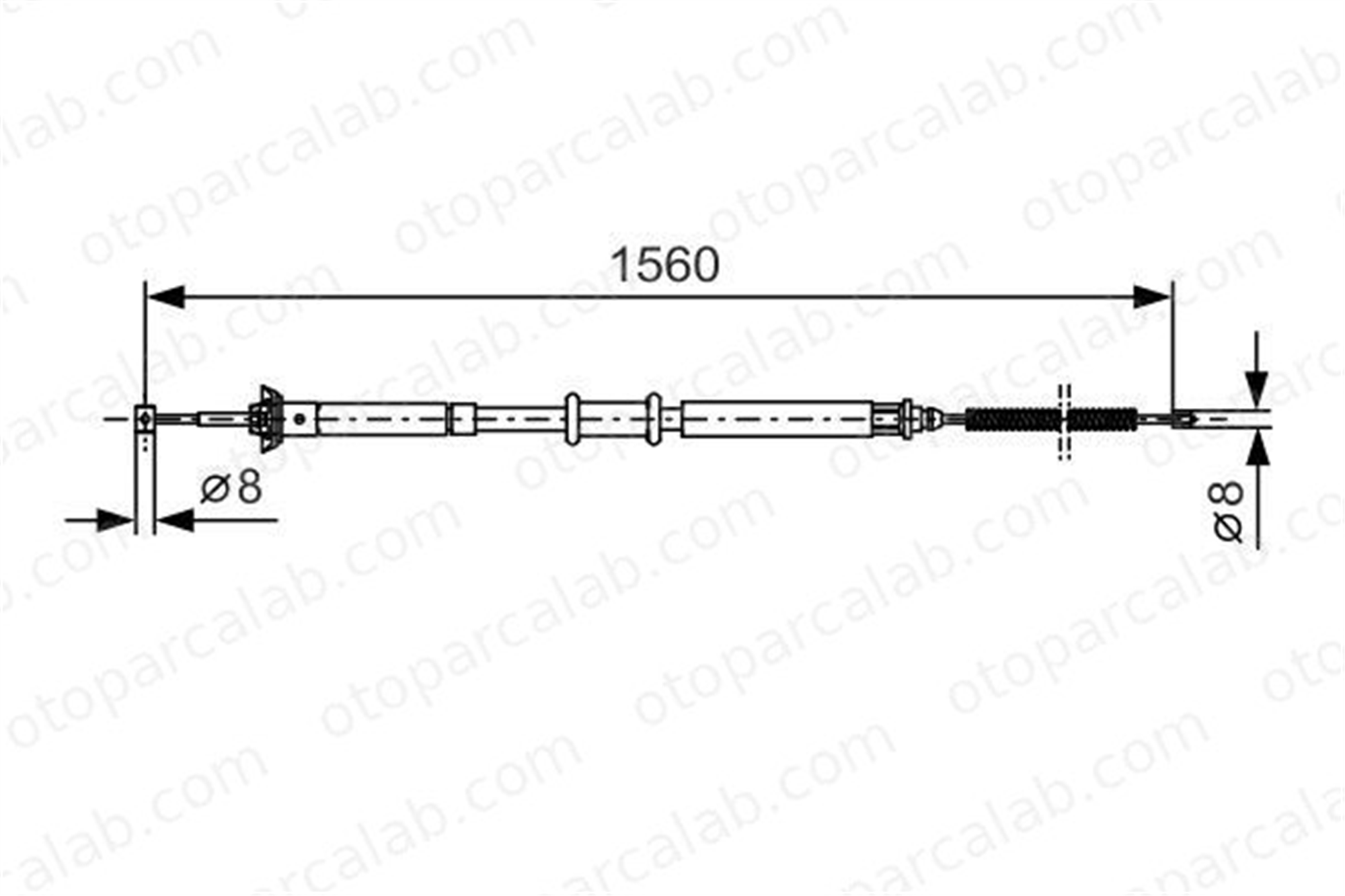 BOSCH 1 987 477 925 El Fren Teli Arka Sağ veya Sol FIAT IDEA IDEA Van 1987477925 46847434